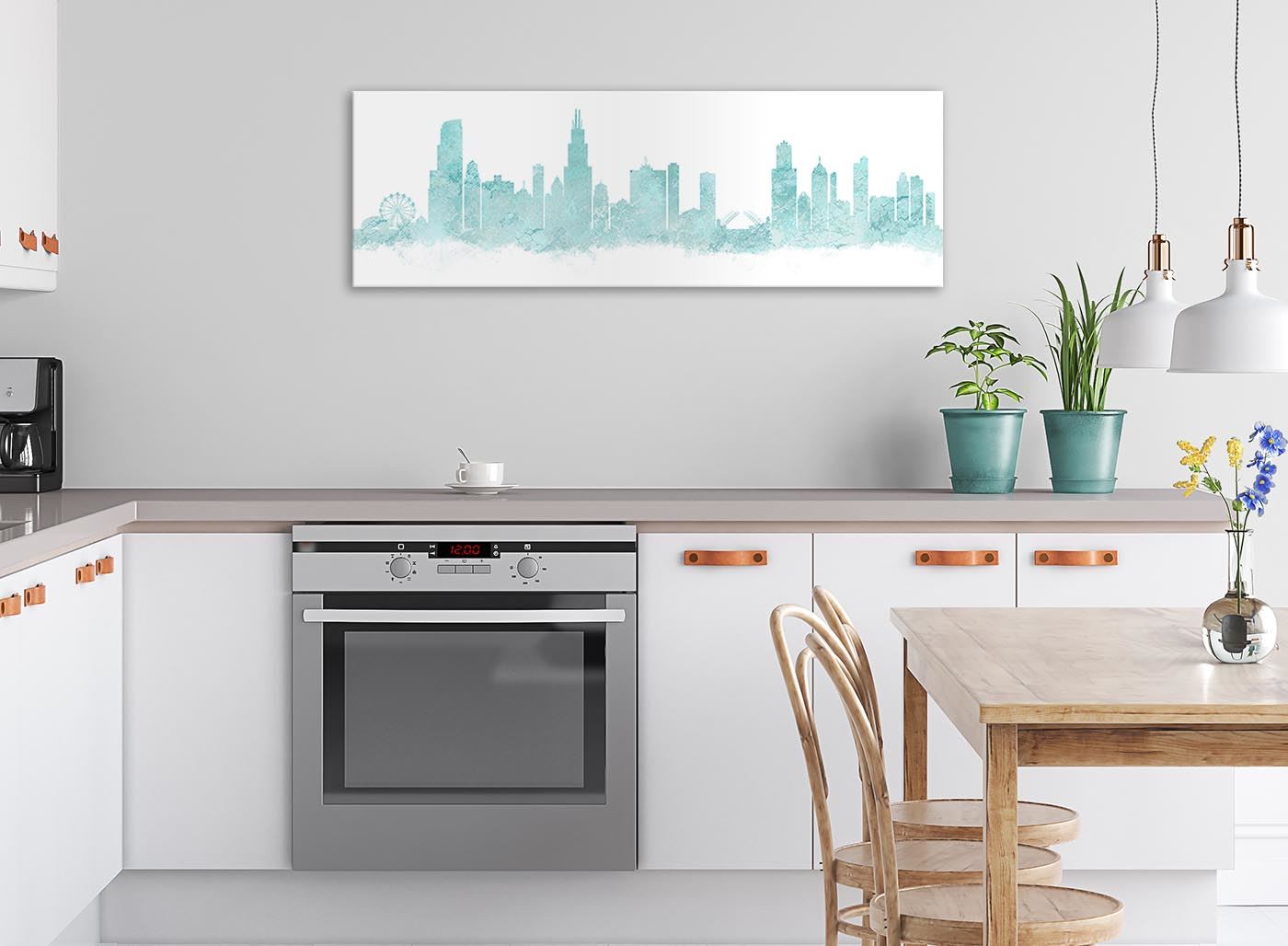 Chicago Skyline Leinwand Wandbild Kunstdruck - 17 Farben verfügbar - 94 cm breit - Bild 35 von 101
