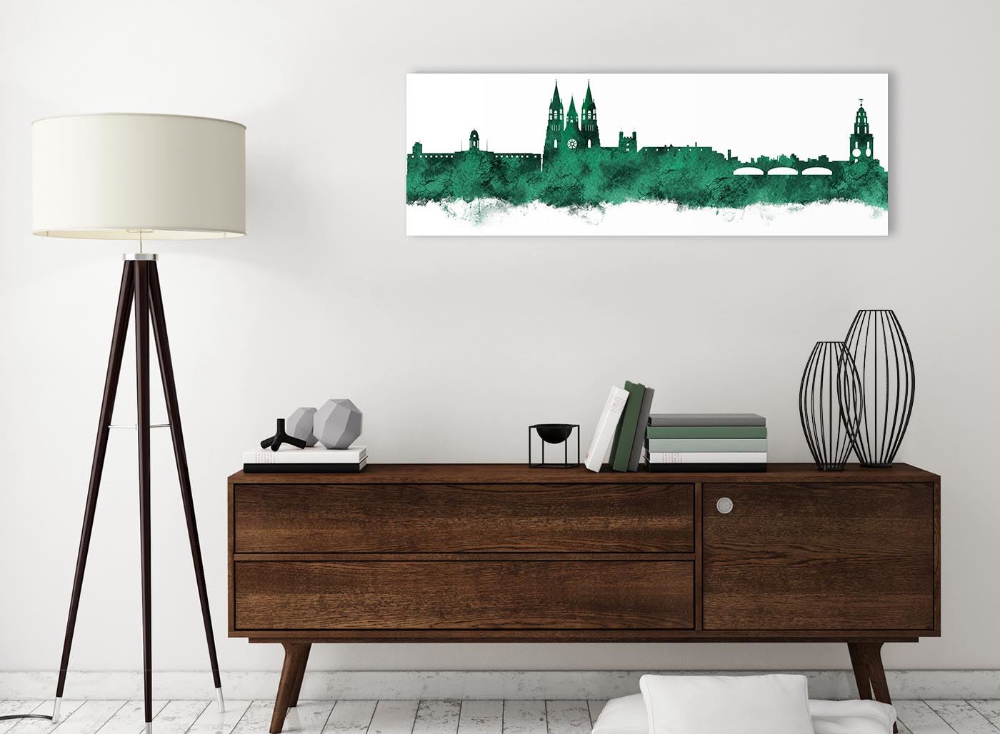 Cork Skyline Canvas Wall Art Print - 17 Colours Available - 94cm wide - Picture 34 of 86