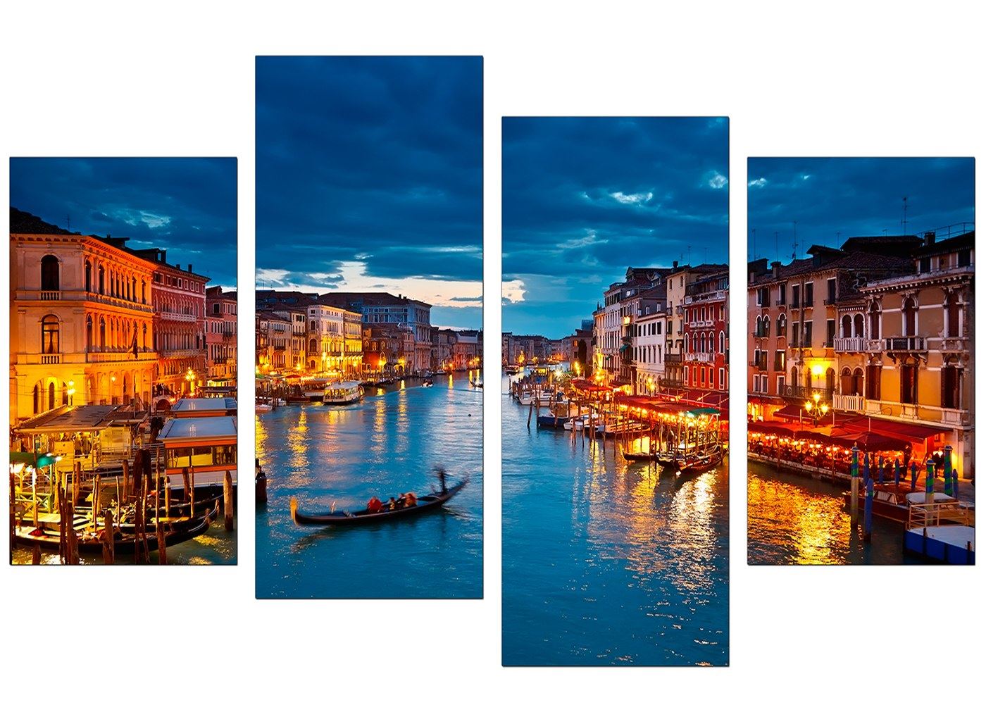 Large Blue Venice Italy Canvas Wall Art Pictures Set XL 130cm 4068