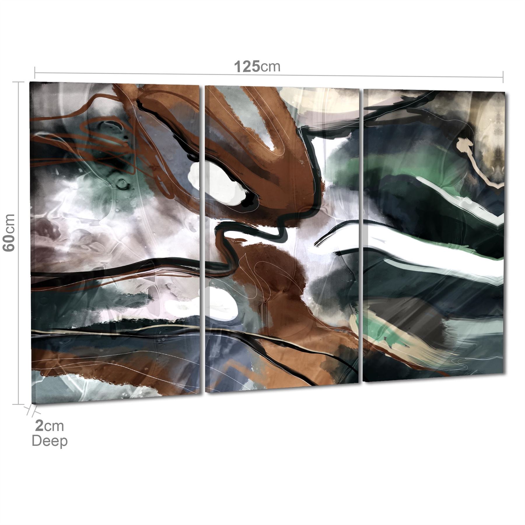 Abstract Brown Green Graphic Framed Art Prints - Picture 40 of 55