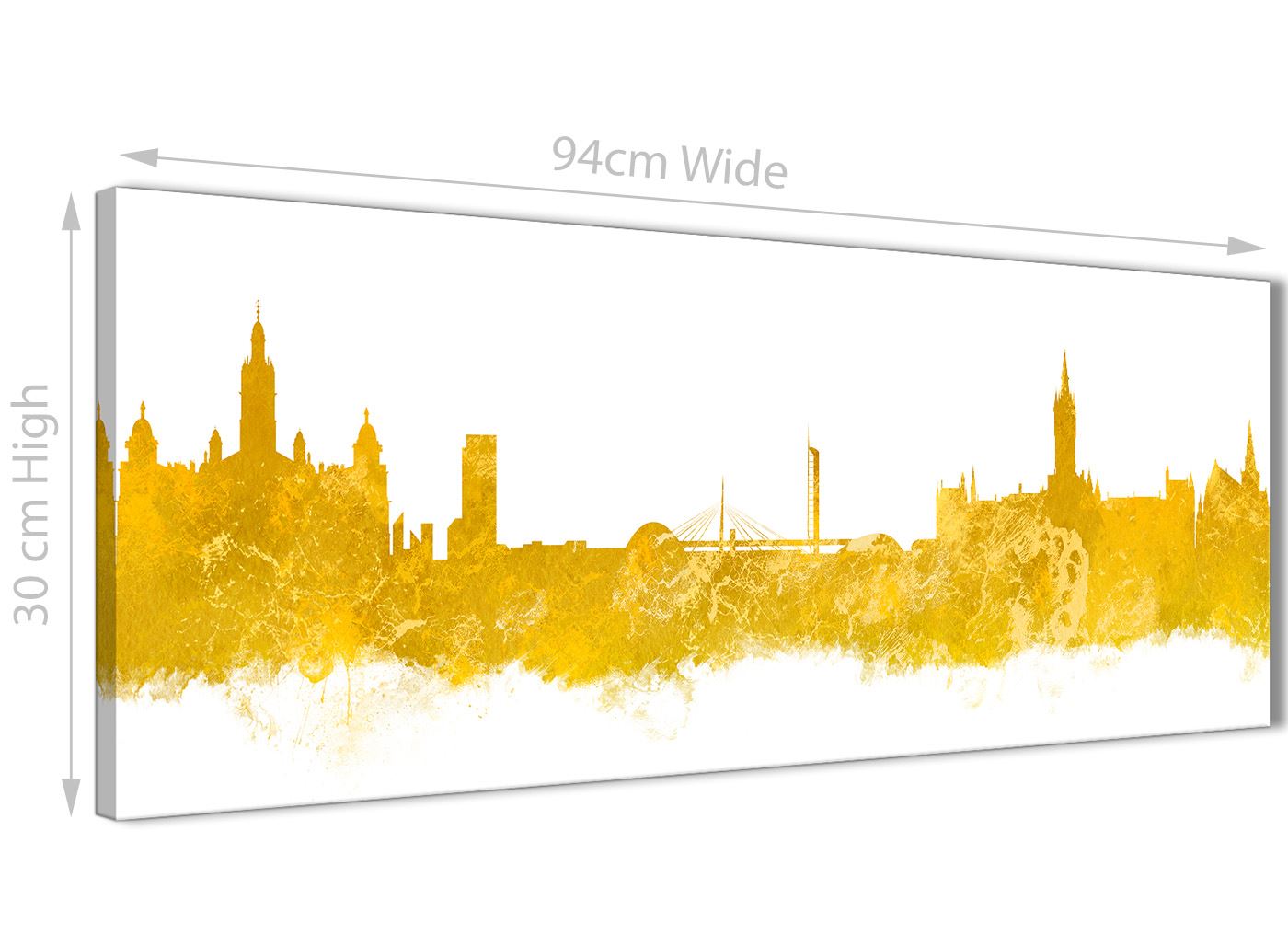 Glasgow Skyline Canvas Wall Art Print - 17 Colours Available - 94cm wide - Picture 59 of 86