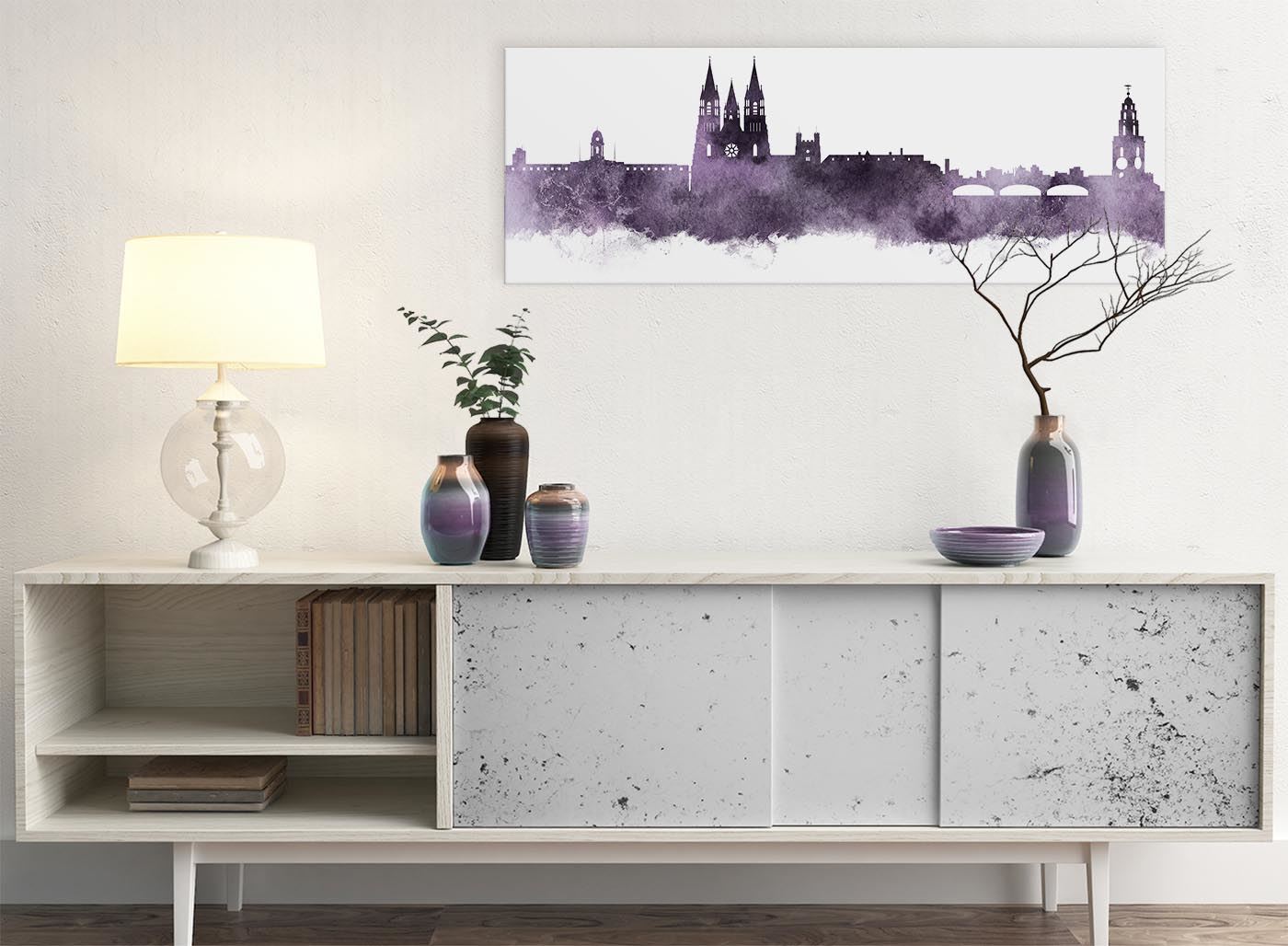Cork Skyline Canvas Wall Art Print - 17 Colours Available - 94cm wide - Picture 71 of 86