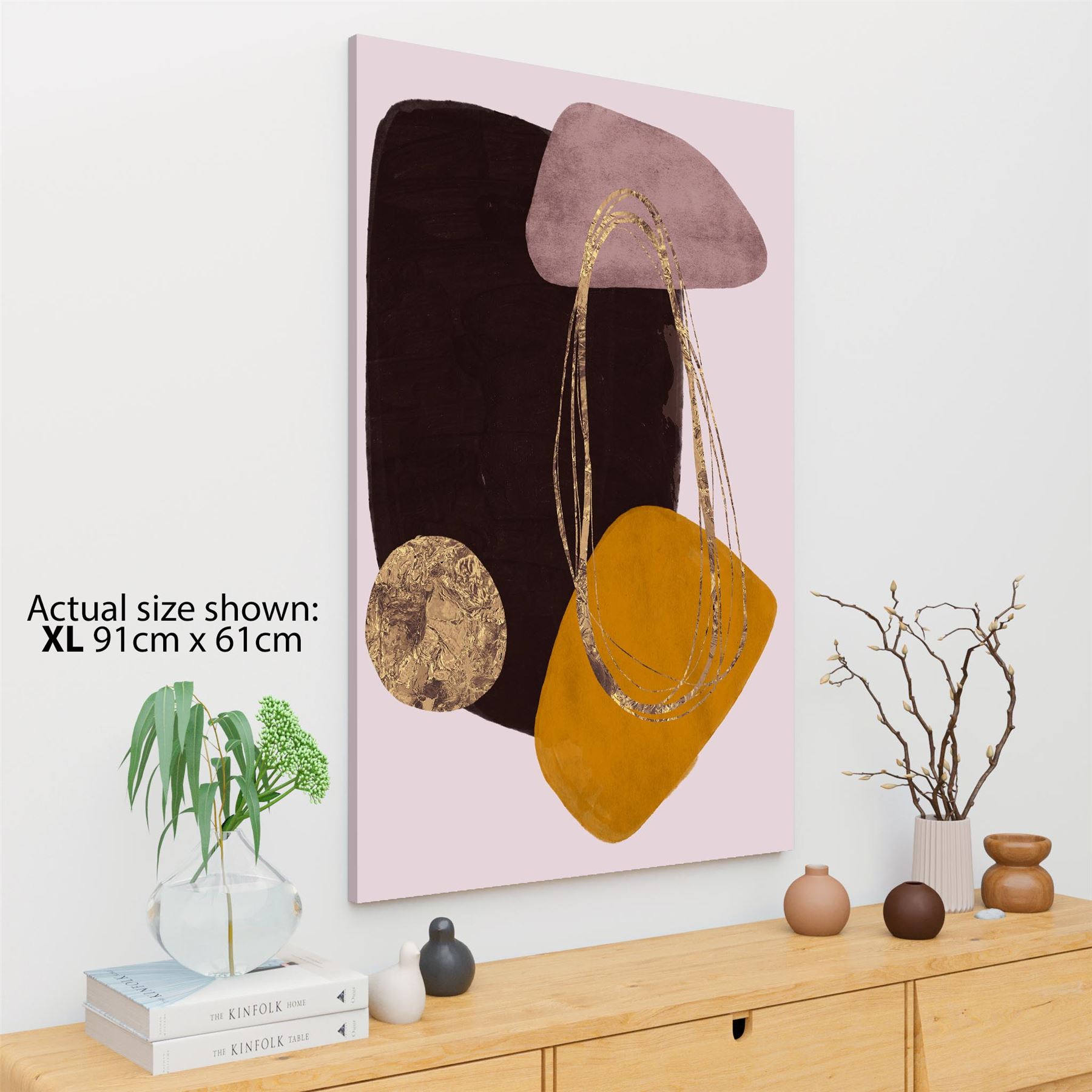 Abstract Pink Brown Graphic Framed Art Prints - Picture 15 of 54