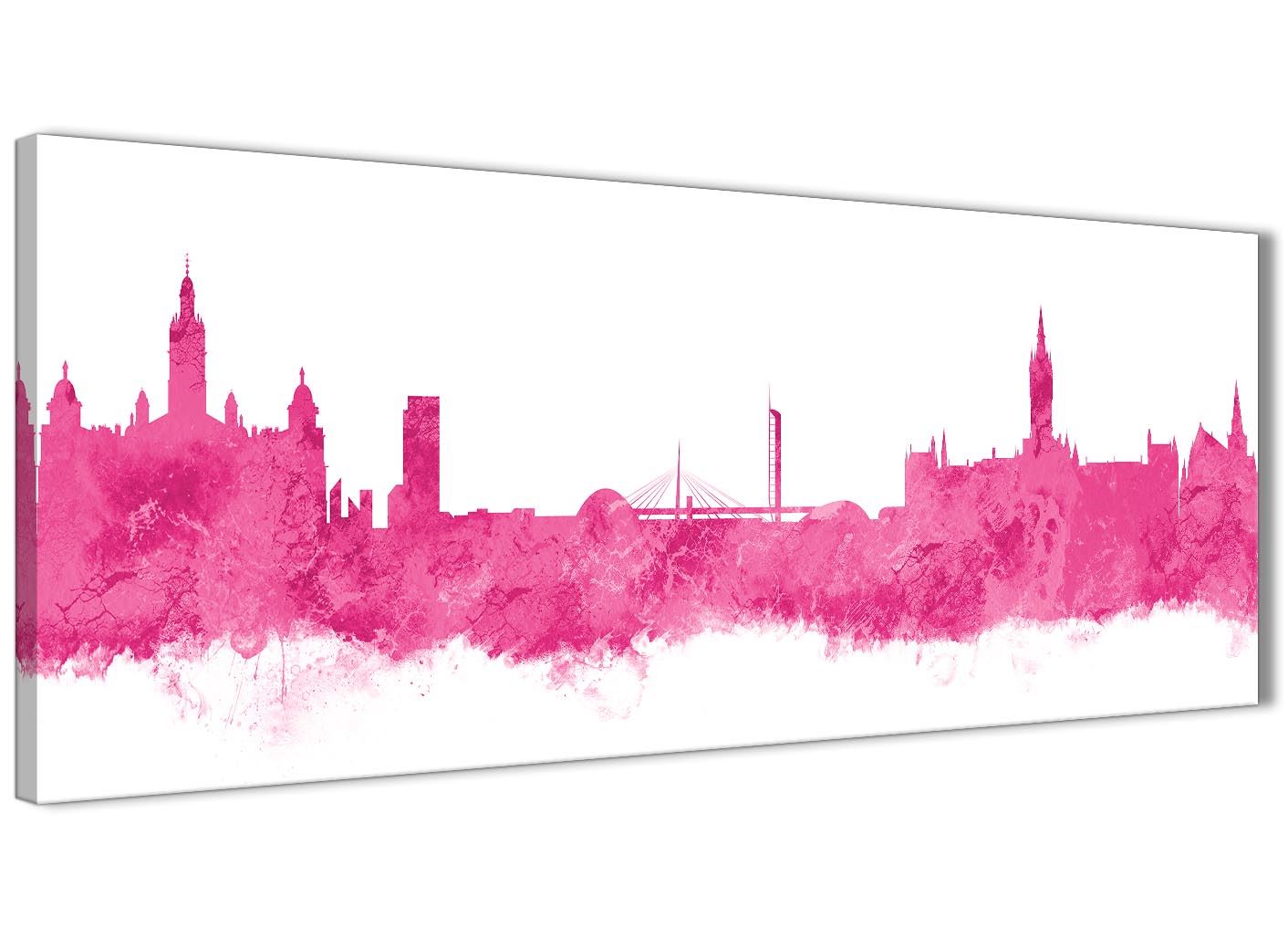 Glasgow Skyline Canvas Wall Art Print - 17 Colours Available - 94cm wide - Picture 42 of 86