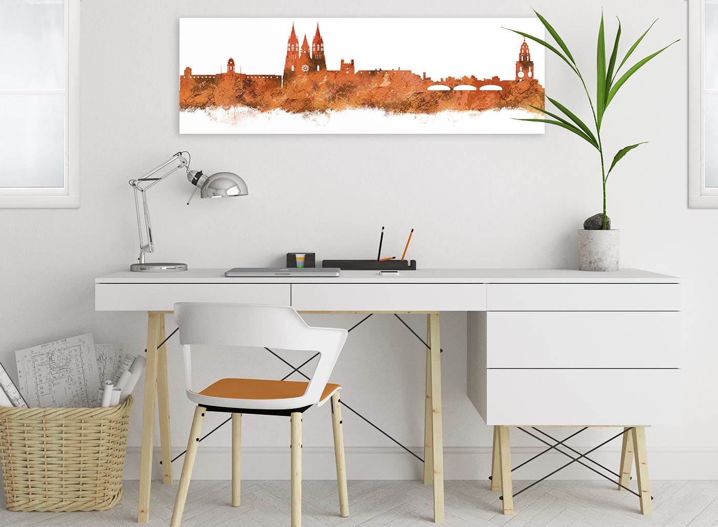 Cork Skyline Canvas Wall Art Print - 17 Colours Available - 94cm wide - Picture 22 of 86