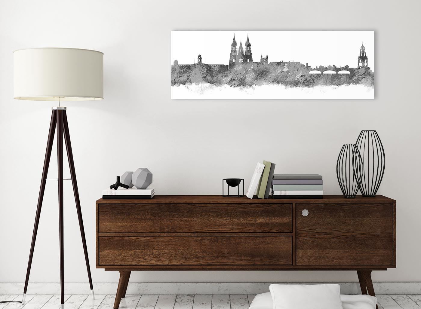 Cork Skyline Canvas Wall Art Print - 17 Colours Available - 94cm wide - Picture 39 of 86
