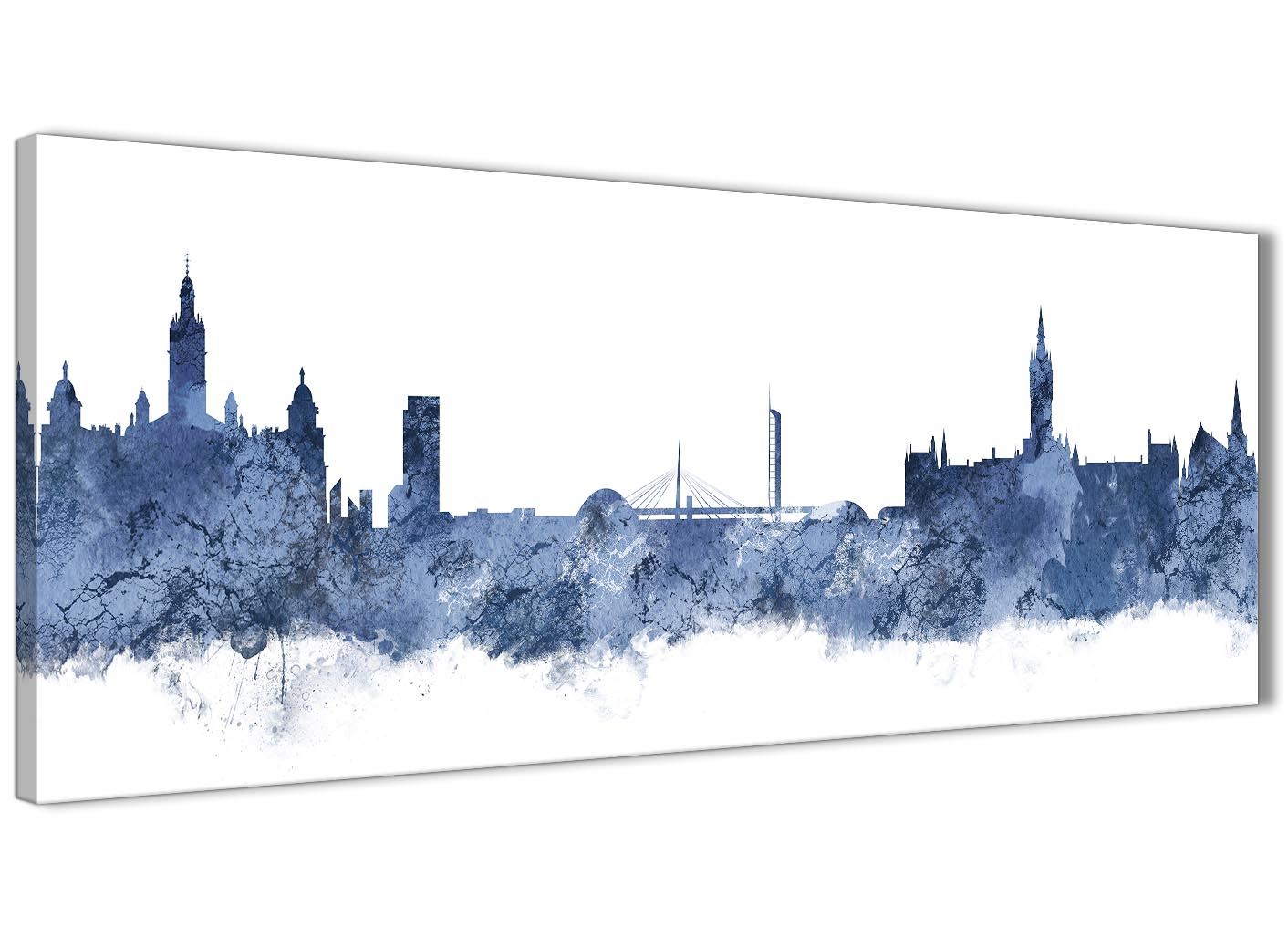 Glasgow Skyline Canvas Wall Art Print - 17 Colours Available - 94cm wide - Picture 2 of 86