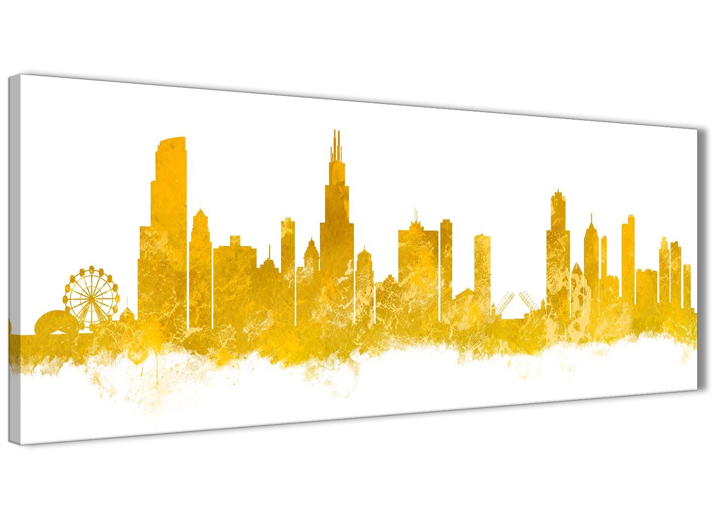Chicago Skyline Leinwand Wandbild Kunstdruck - 17 Farben verfügbar - 94 cm breit - Bild 66 von 101