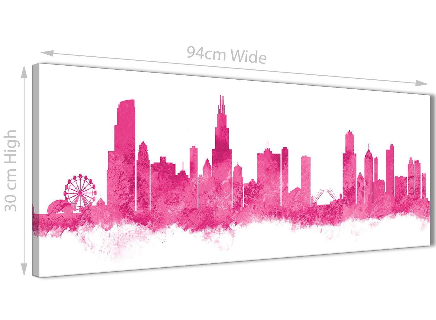 Chicago Skyline Leinwand Wandbild Kunstdruck - 17 Farben verfügbar - 94 cm breit - Bild 50 von 101