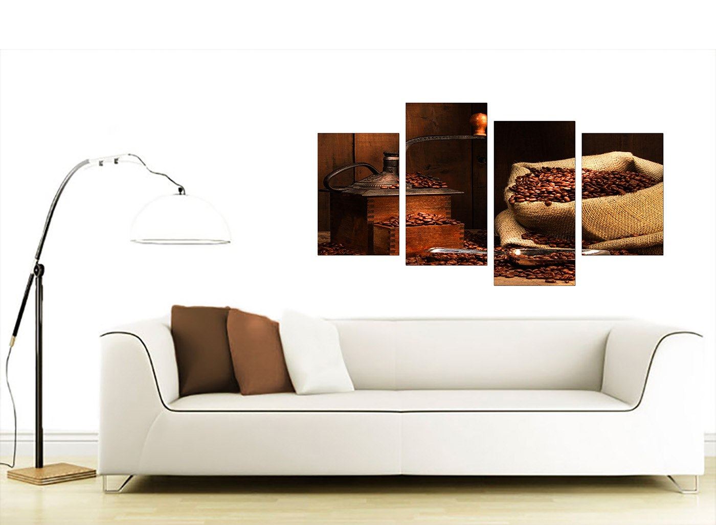 Large Brown Kitchen Canvas Wall Art Pictures 130cm XL Prints Set 4062 5060327320620 eBay