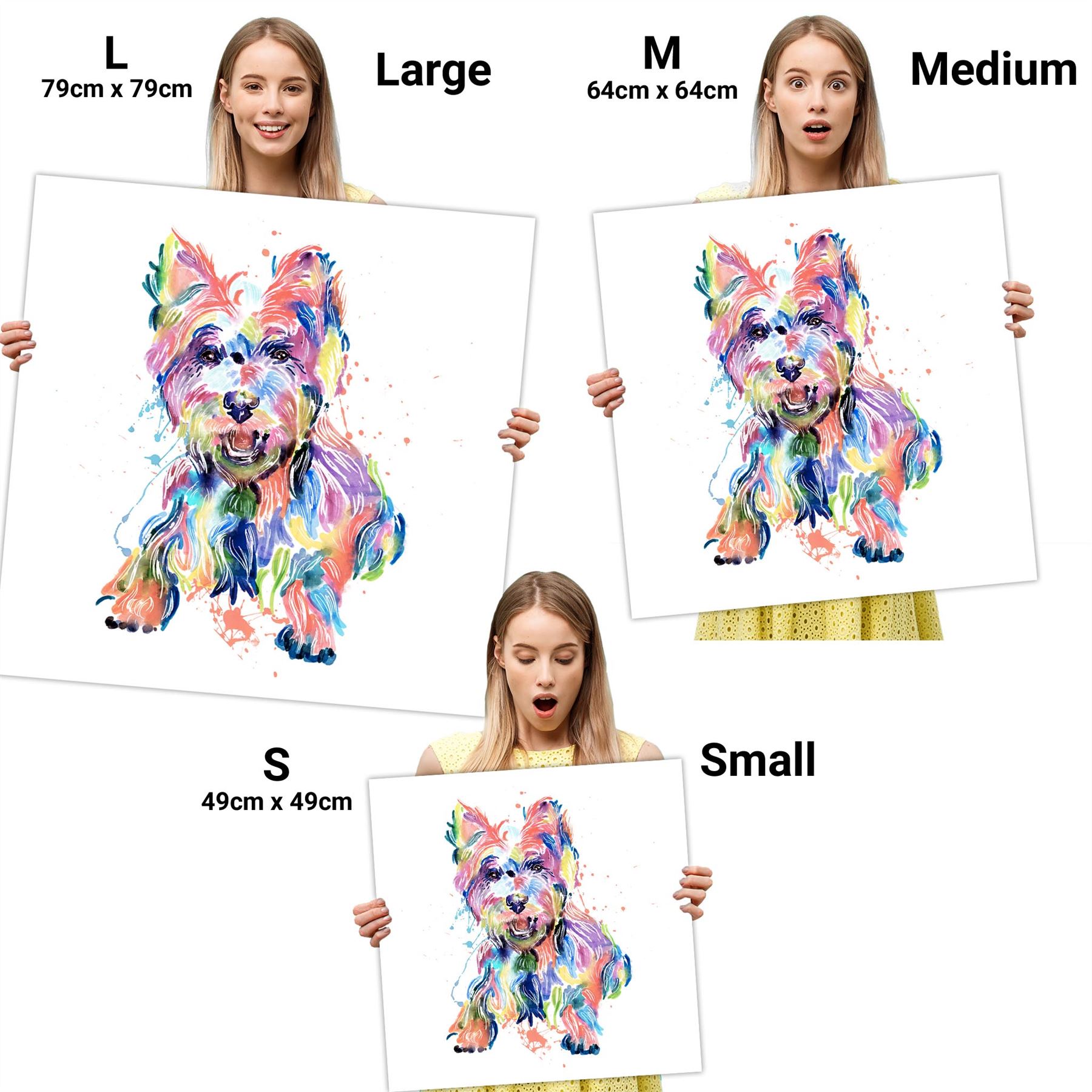 West Highland Terrier Pet Dog Canvas Wall Art Picture - Multi Coloured - Picture 6 of 19
