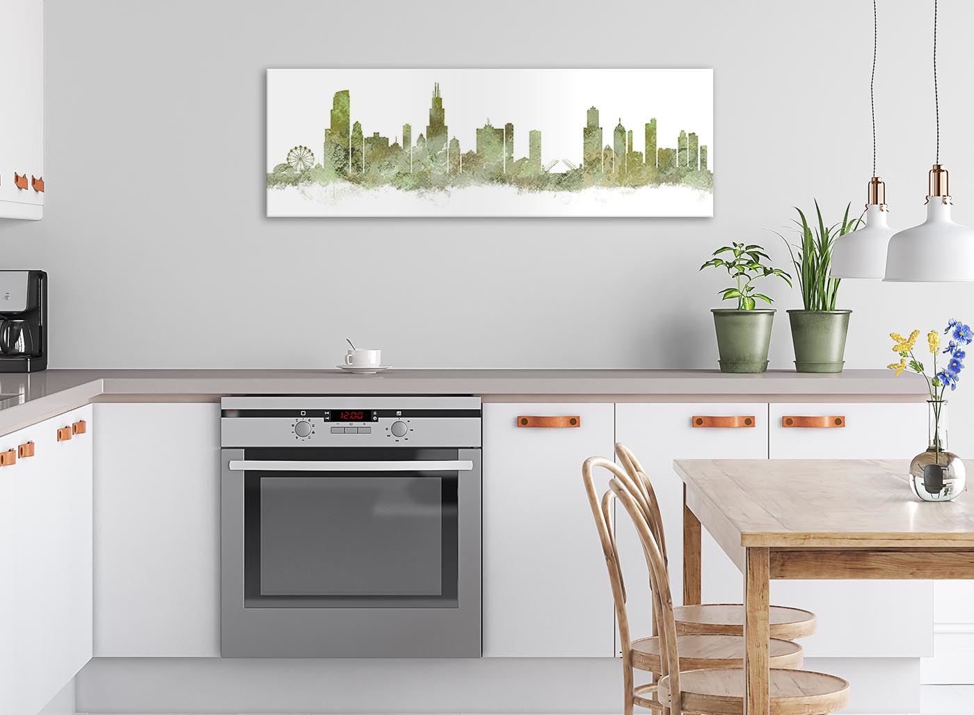 Chicago Skyline Leinwand Wandbild Kunstdruck - 17 Farben verfügbar - 94 cm breit - Bild 95 von 101