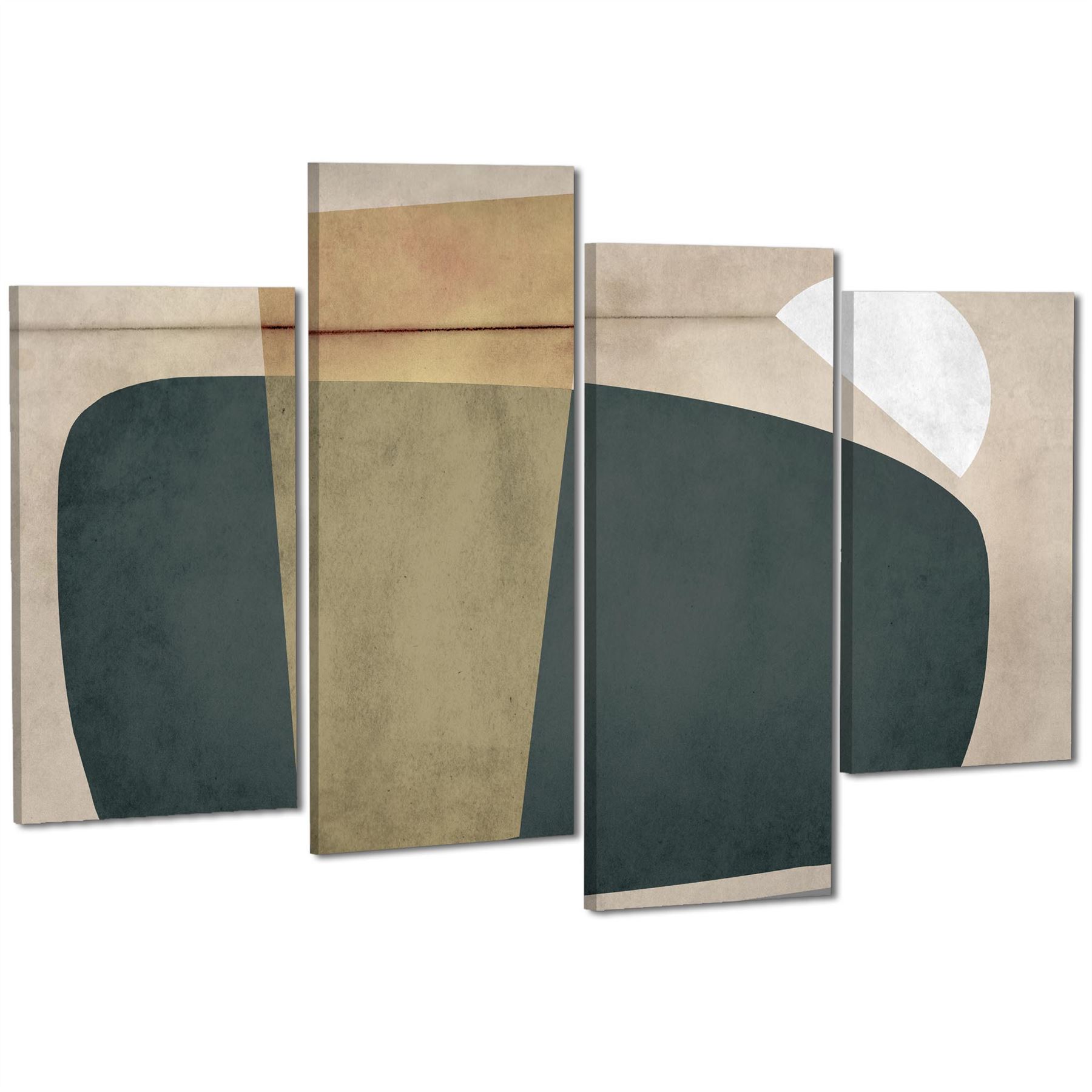 Abstract Beige Green Watercolour Canvas Art Prints - Picture 43 of 55