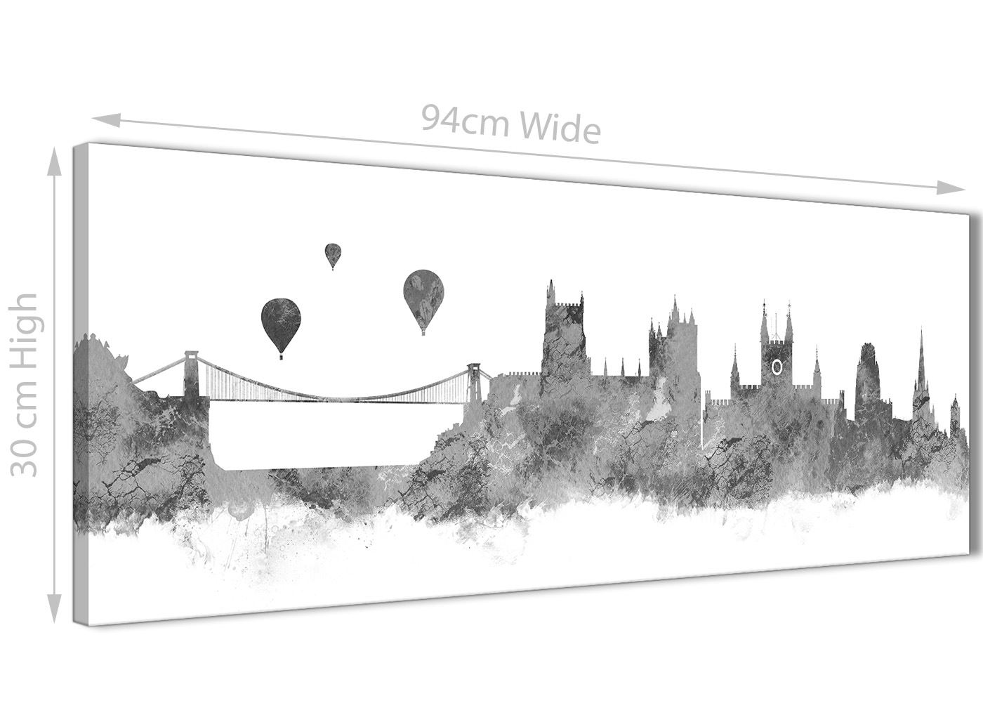 Bristol Skyline Canvas Wall Art Print 17 Colours Available 94cm