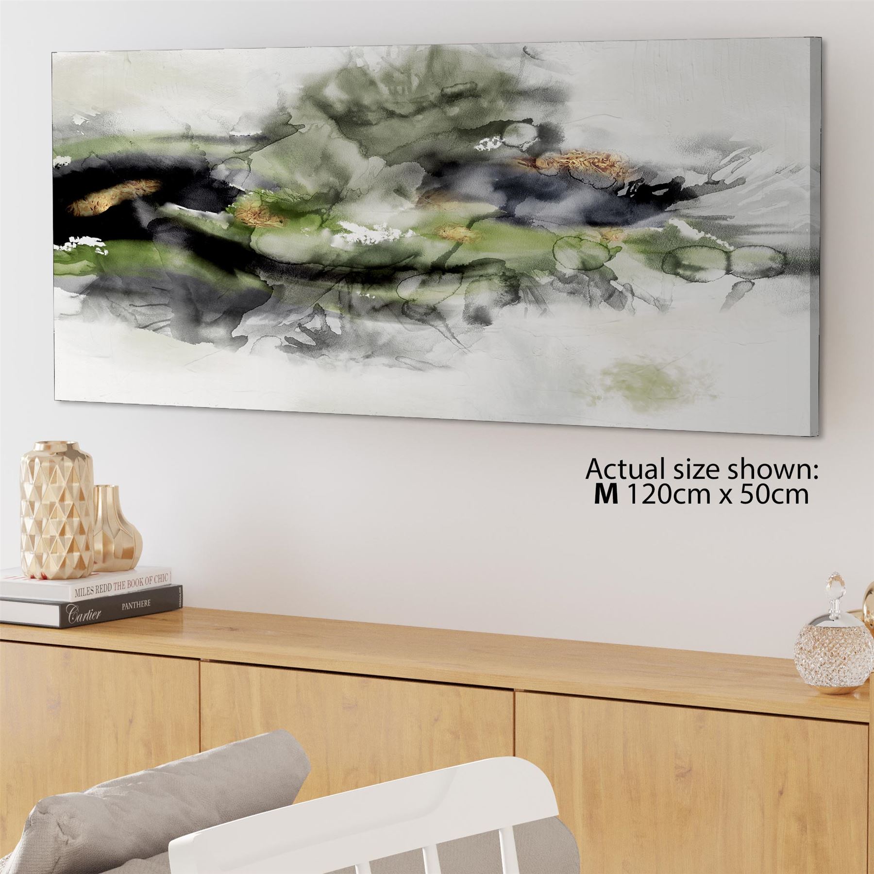 Abstract Lime Green Grey Watercolour Canvas Art Pictures - Picture 31 of 54