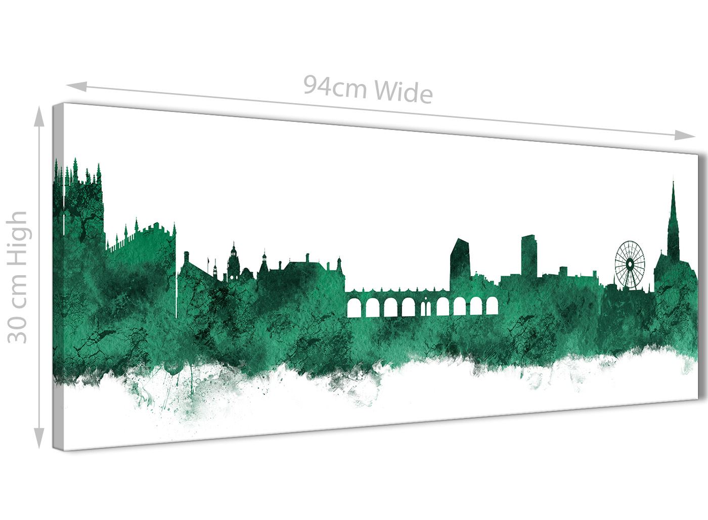 Sheffield Skyline Canvas Wall Art Print - 17 Colours Available - 94cm wide - Picture 34 of 86