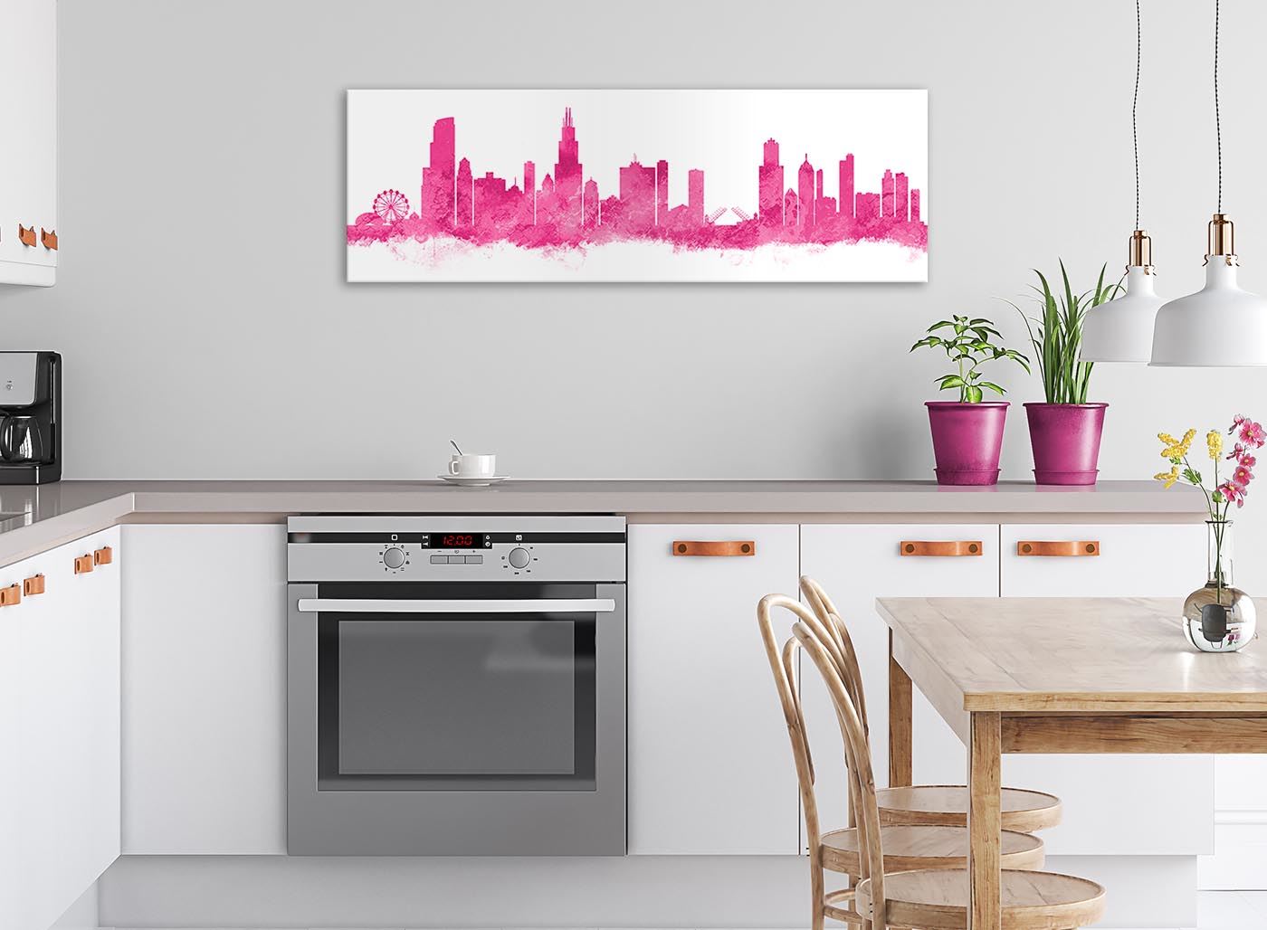 Chicago Skyline Leinwand Wandbild Kunstdruck - 17 Farben verfügbar - 94 cm breit - Bild 53 von 101