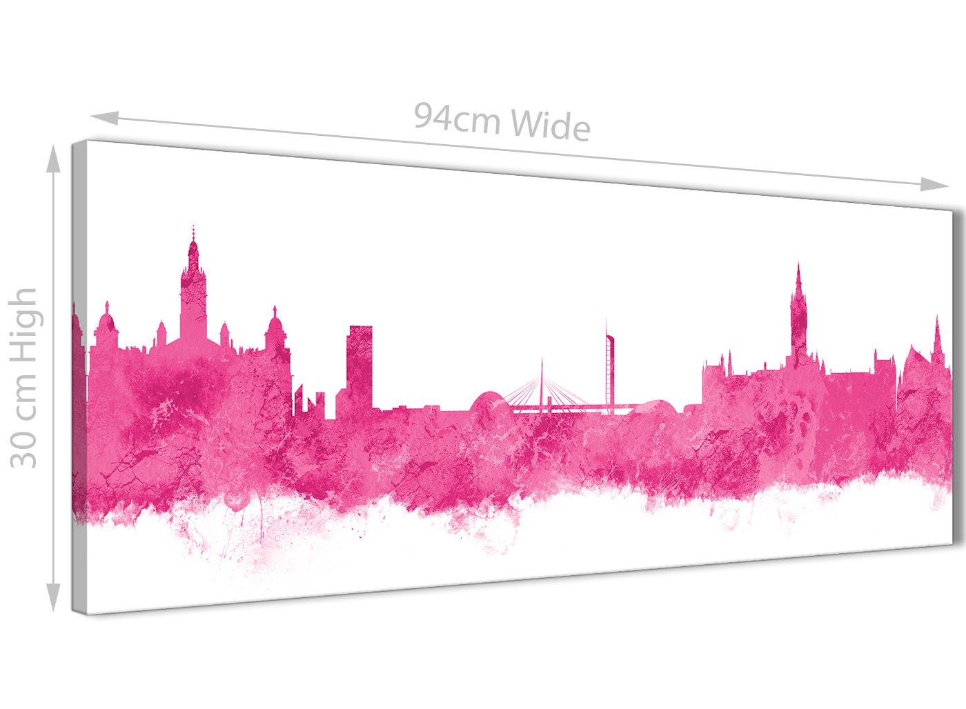 Glasgow Skyline Canvas Wall Art Print - 17 Colours Available - 94cm wide - Picture 44 of 86