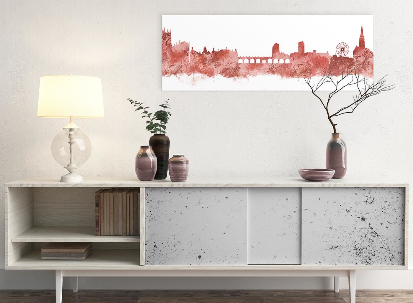 Sheffield Skyline Canvas Wall Art Print - 17 Colours Available - 94cm wide - Picture 25 of 86