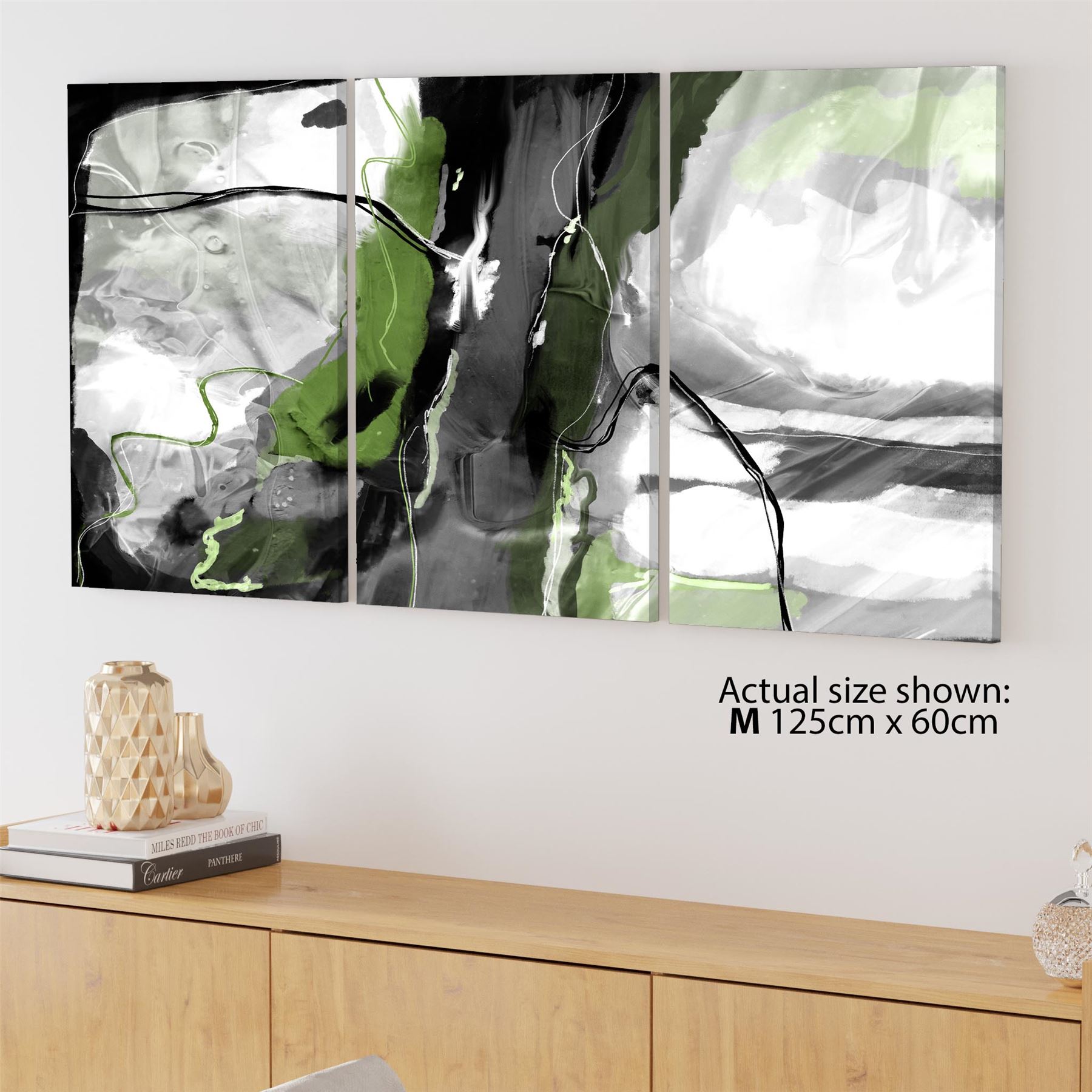 Abstract Lime Green Grey Artwork Framed Art Prints - Picture 37 of 54