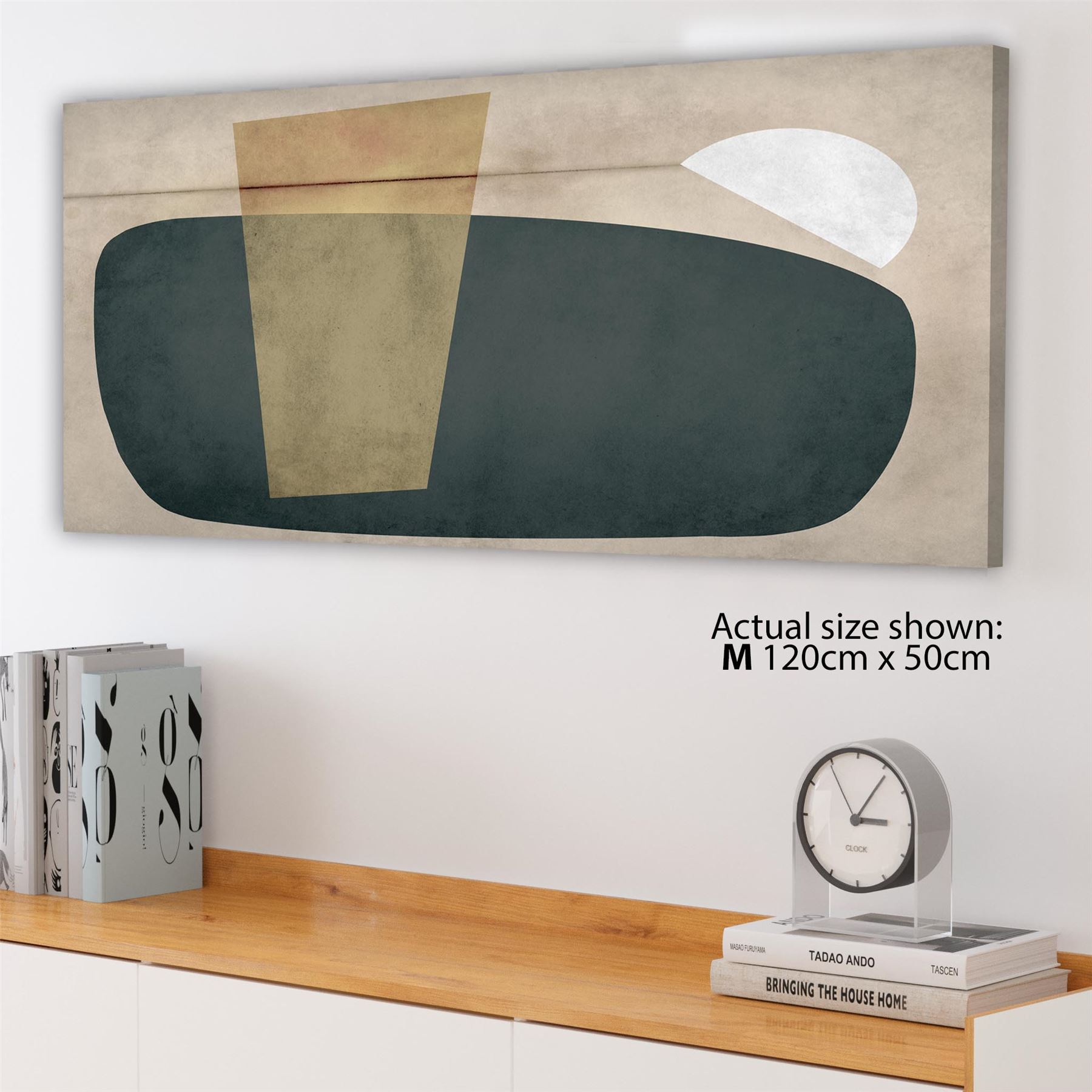 Abstract Beige Green Watercolour Canvas Art Prints - Picture 34 of 55
