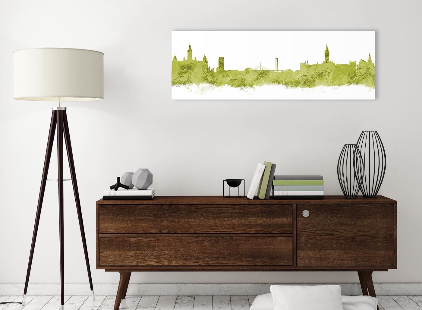 Glasgow Skyline Canvas Wall Art Print - 17 Colours Available - 94cm wide - Picture 48 of 86
