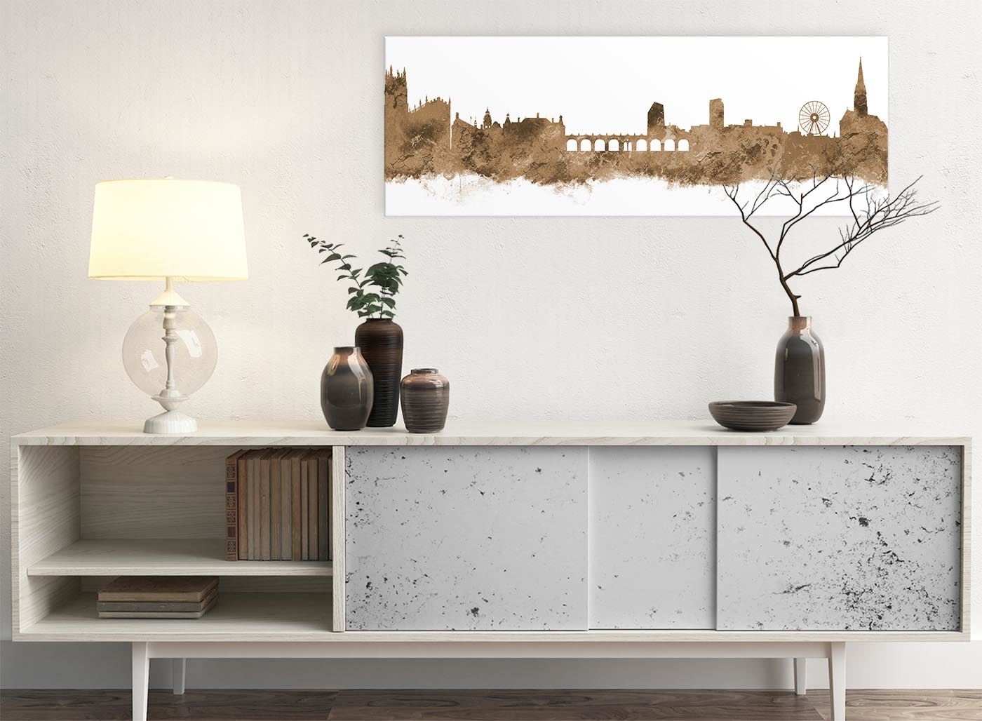 Sheffield Skyline Canvas Wall Art Print - 17 Colours Available - 94cm wide - Picture 15 of 86