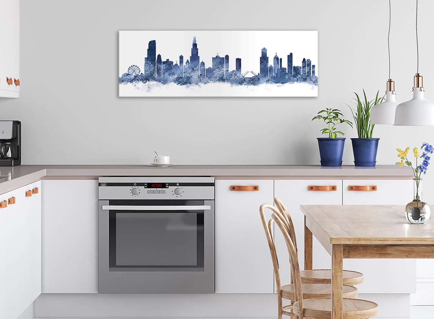 Chicago Skyline Leinwand Wandbild Kunstdruck - 17 Farben verfügbar - 94 cm breit - Bild 7 von 101