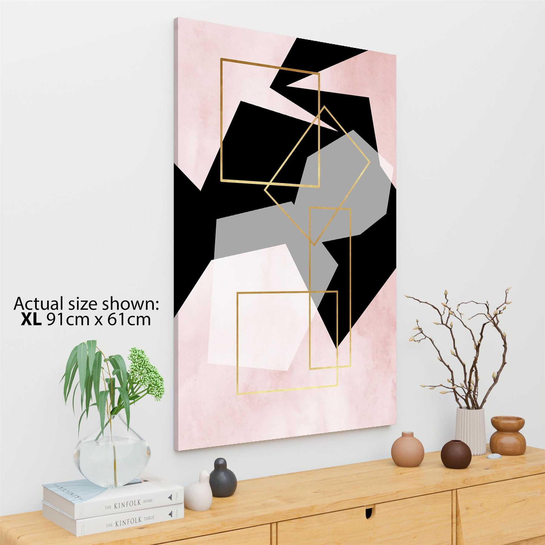 Landscape Canvas Art Prints Pink Black - Picture 27 of 55