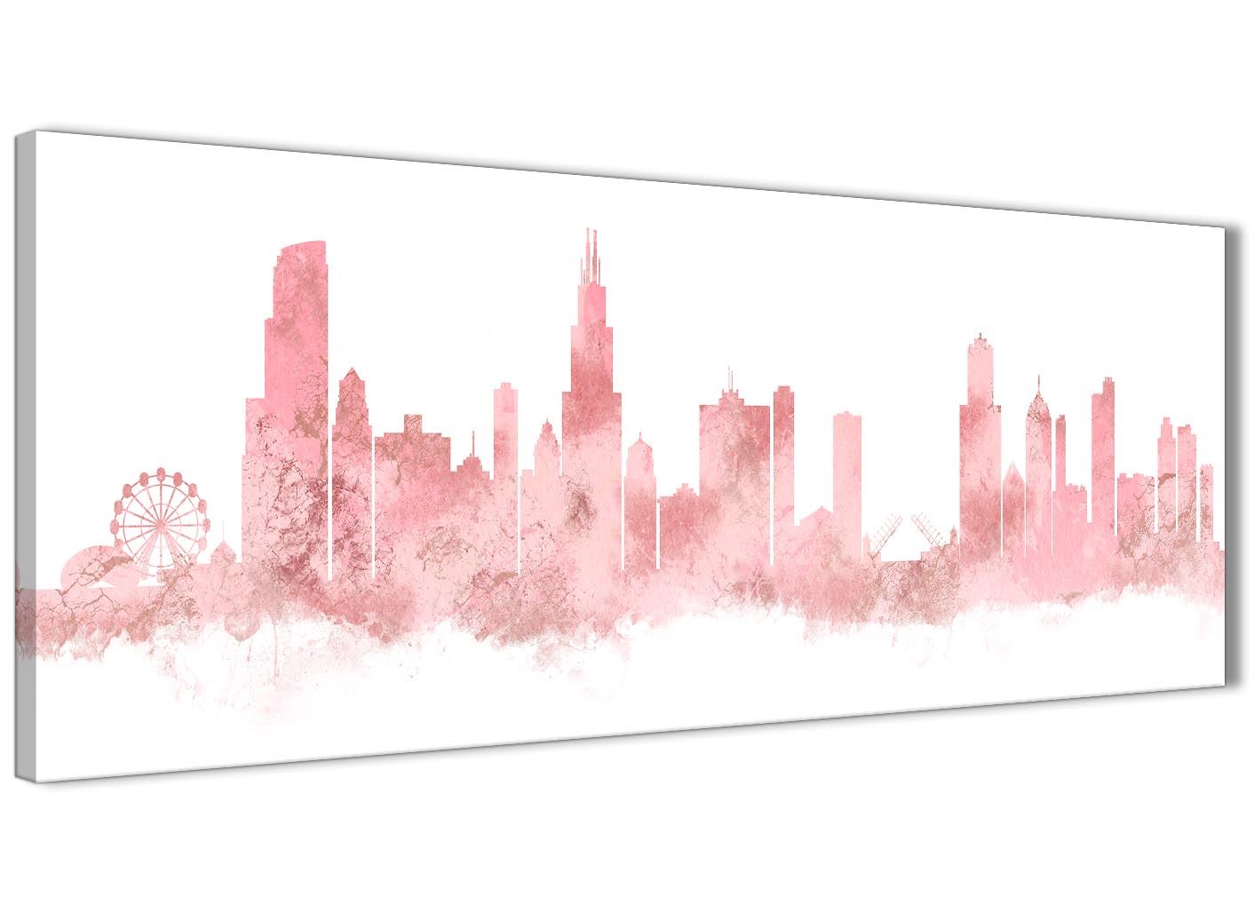 Chicago Skyline Leinwand Wandbild Kunstdruck - 17 Farben verfügbar - 94 cm breit - Bild 8 von 101