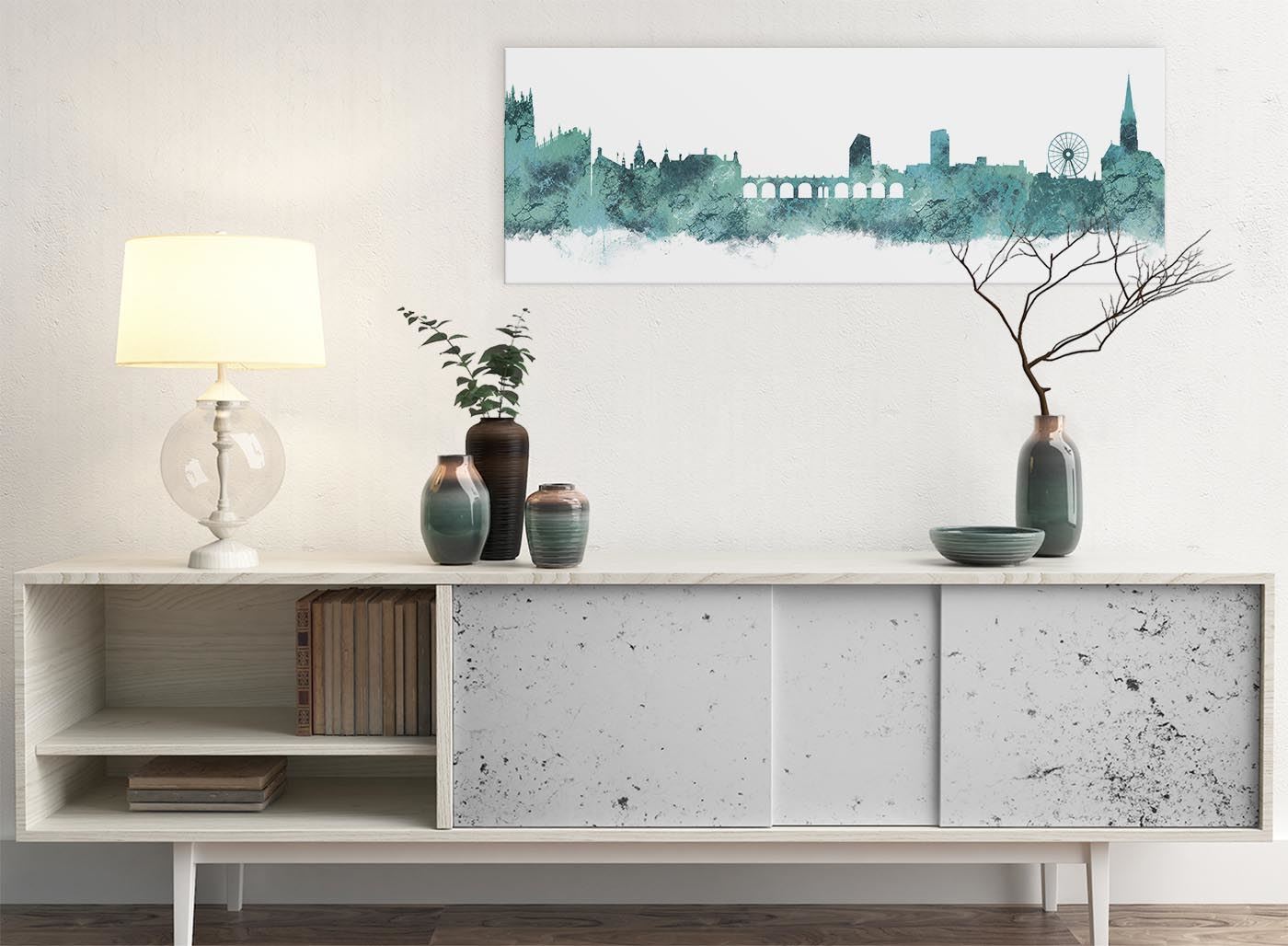 Sheffield Skyline Canvas Wall Art Print - 17 Colours Available - 94cm wide - Picture 85 of 86
