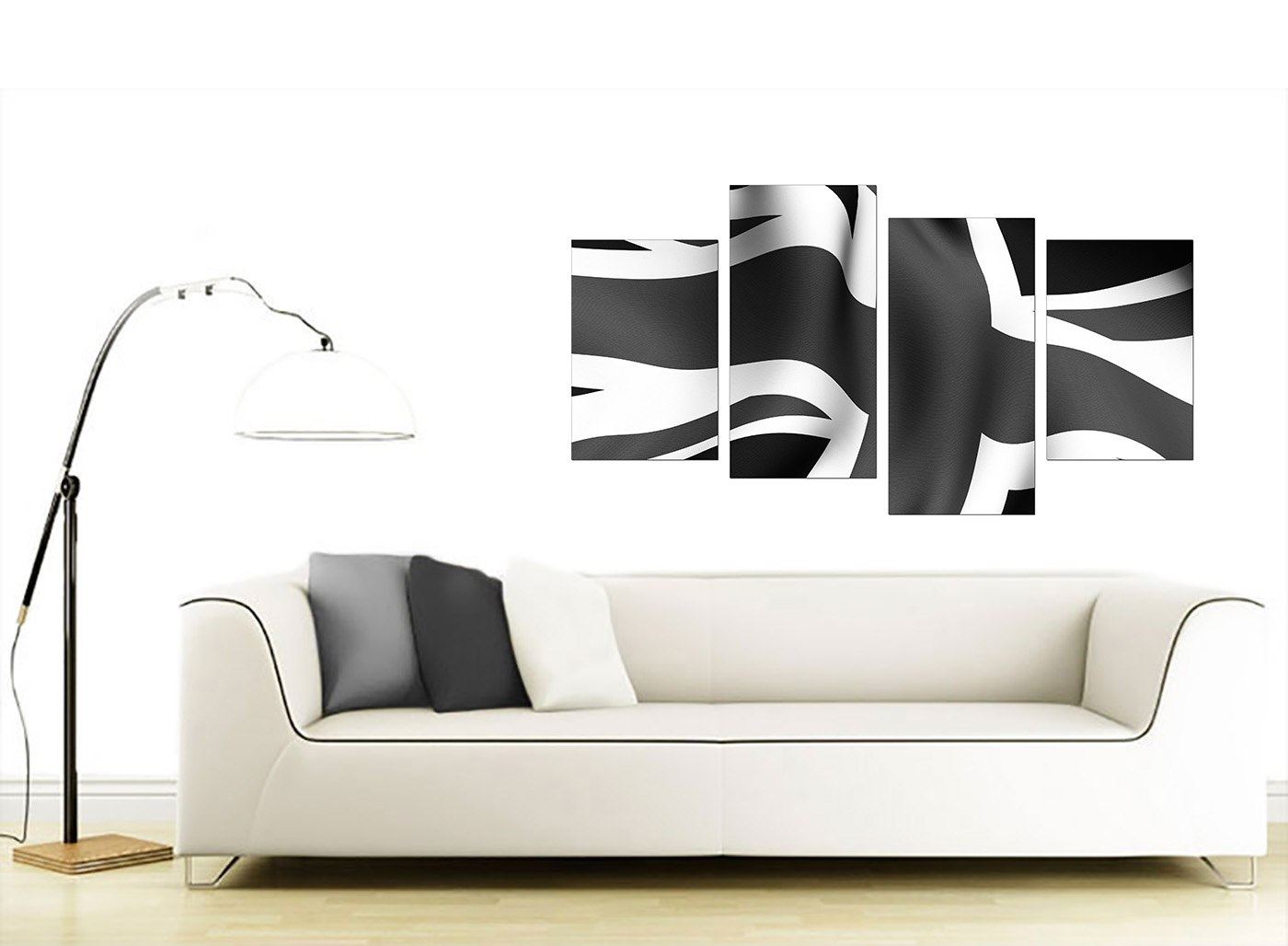 Large Black White Grey Canvas Art Pictures 130cm Wide Prints XL 4019