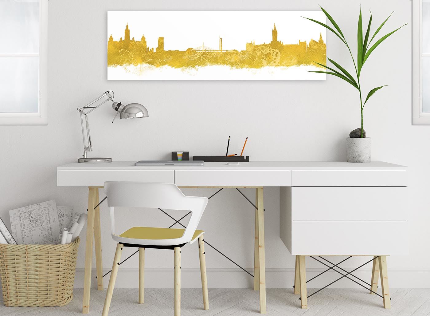 Glasgow Skyline Canvas Wall Art Print - 17 Colours Available - 94cm wide - Picture 61 of 86