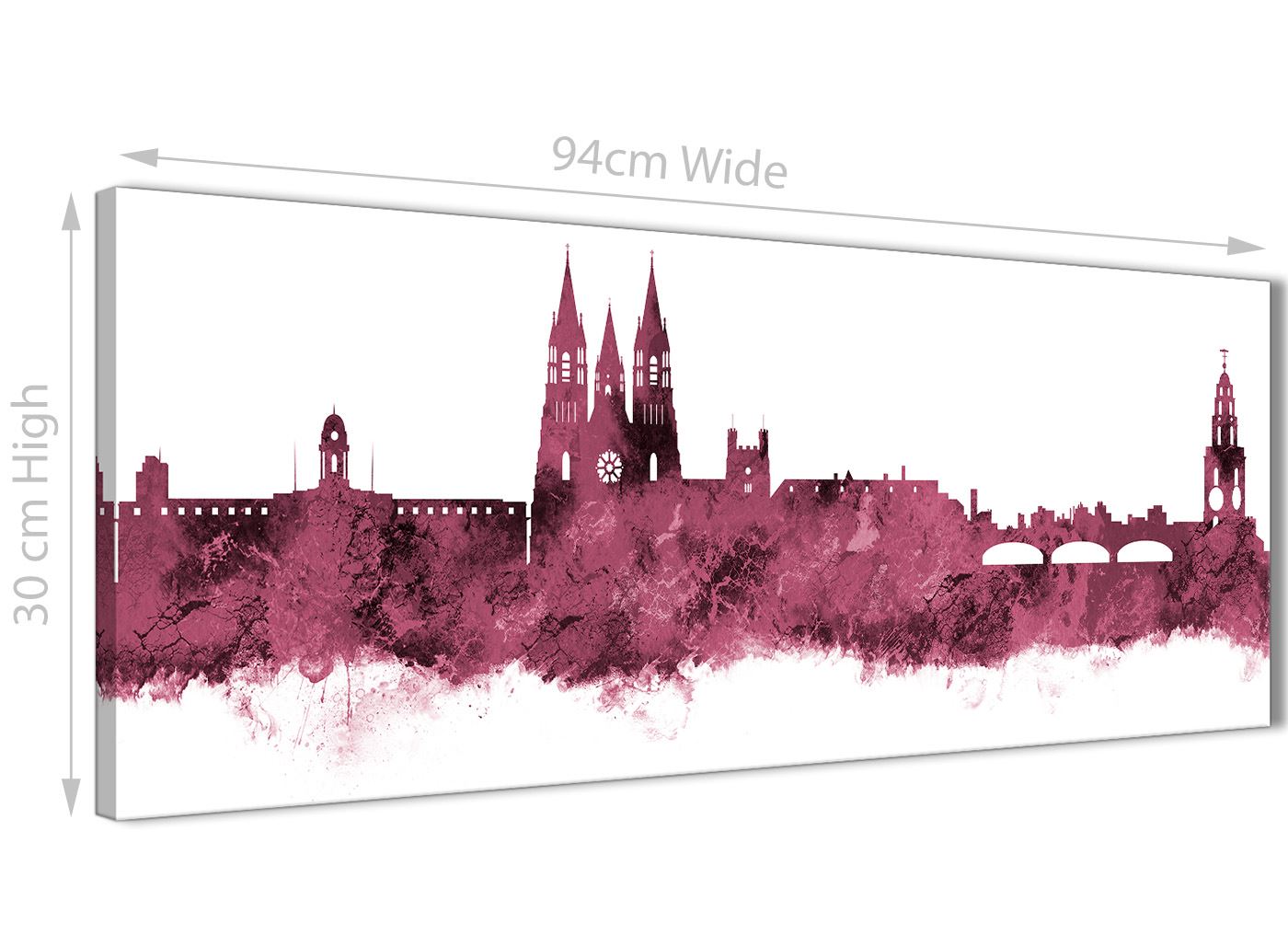 Cork Skyline Canvas Wall Art Print - 17 Colours Available - 94cm wide - Picture 65 of 86