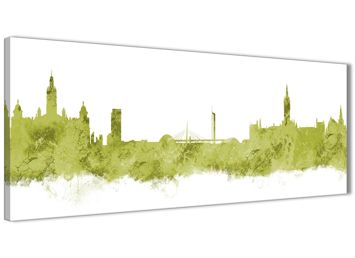 Glasgow Skyline Canvas Wall Art Print - 17 Colours Available - 94cm wide - Picture 47 of 86