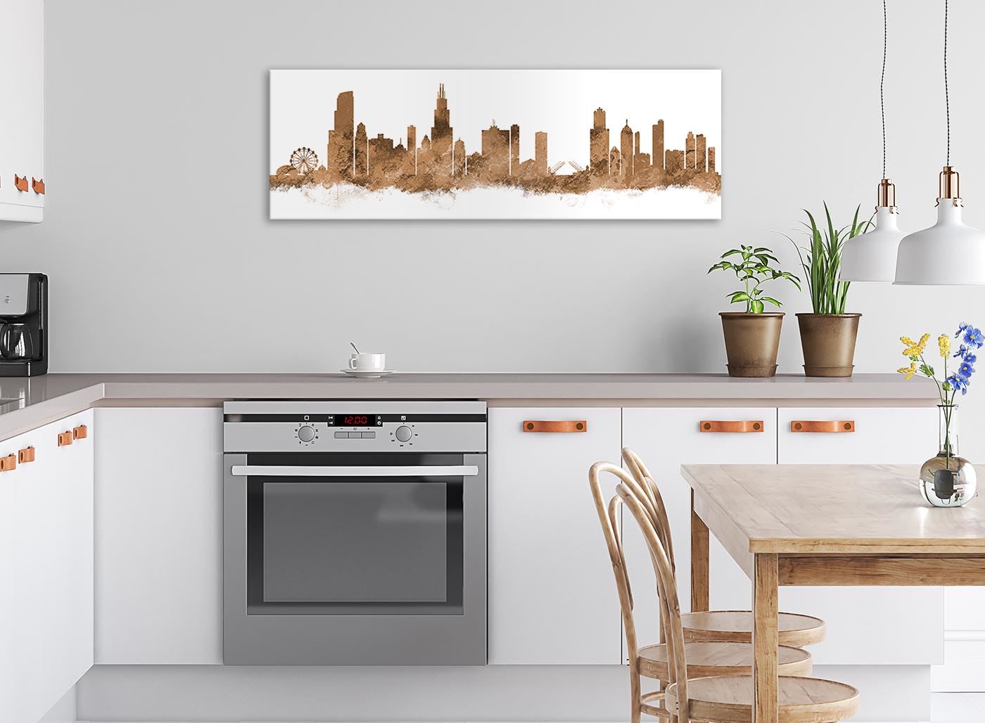 Chicago Skyline Leinwand Wandbild Kunstdruck - 17 Farben verfügbar - 94 cm breit - Bild 17 von 101
