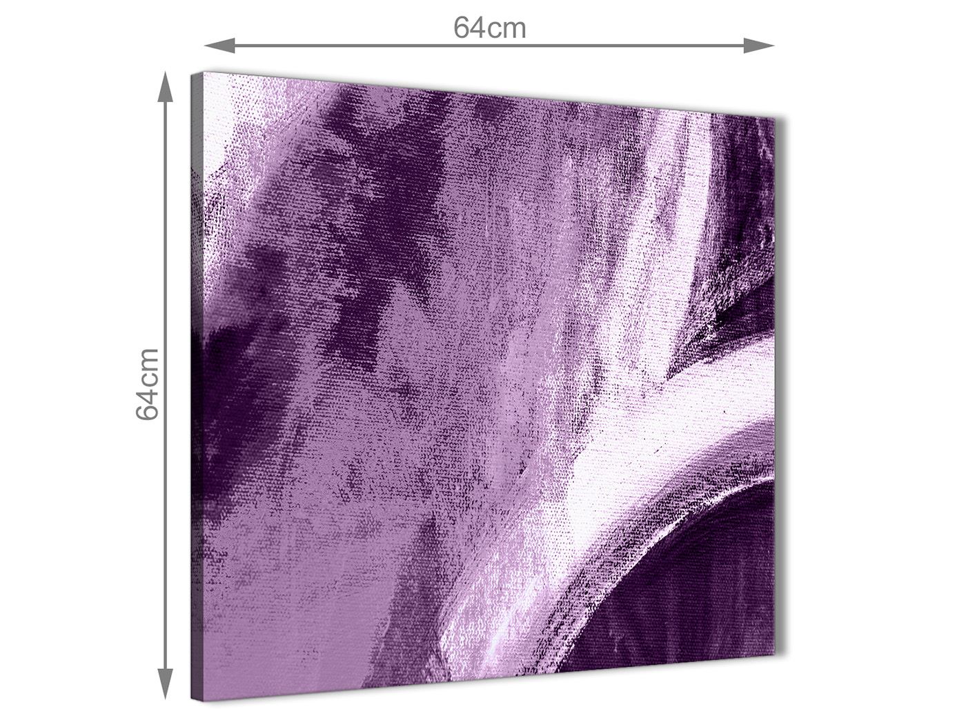Aubergine Plum and White - Abstract Canvas Wall Art Painting - Picture 27 of 32
