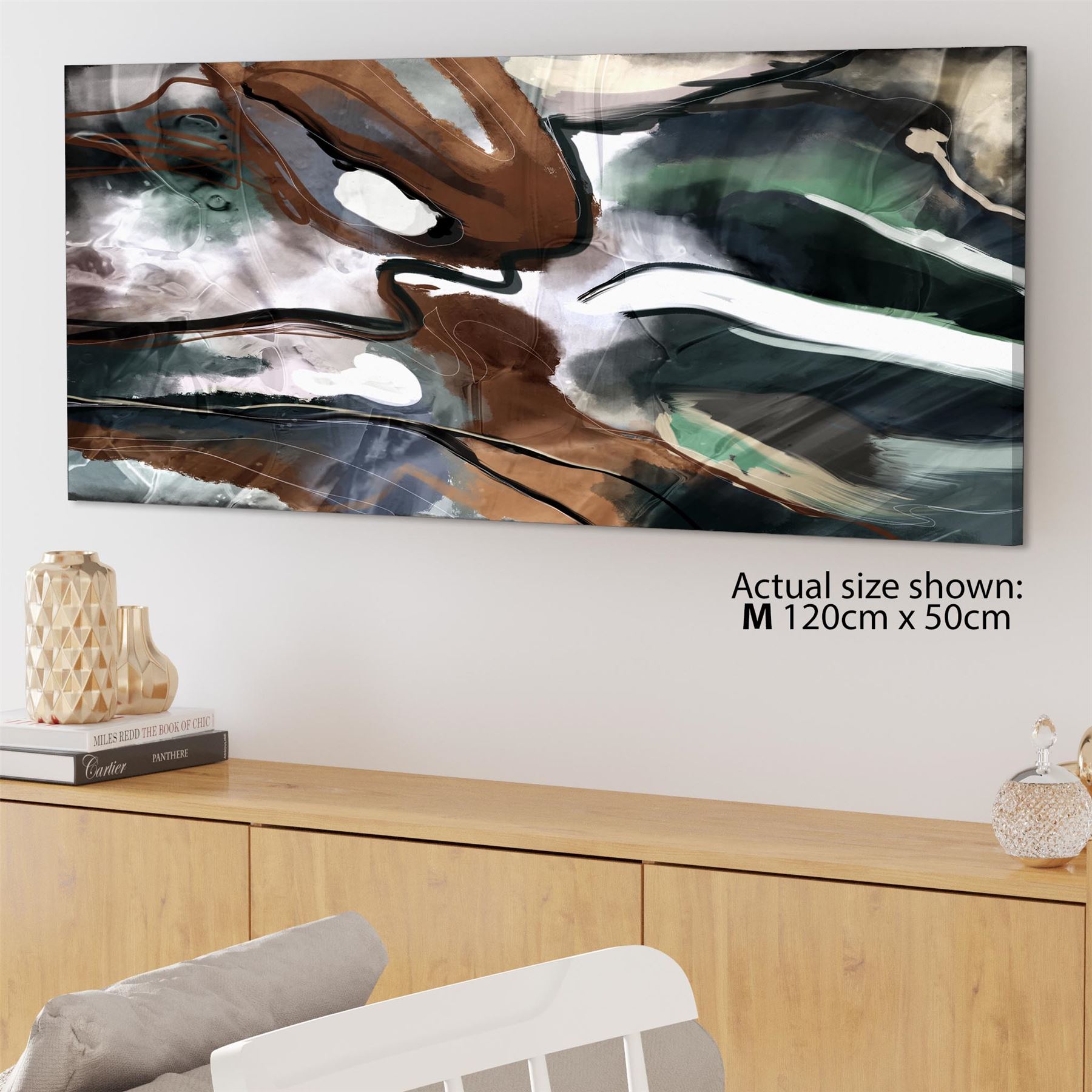 Abstract Brown Green Graphic Framed Art Prints - Picture 33 of 55