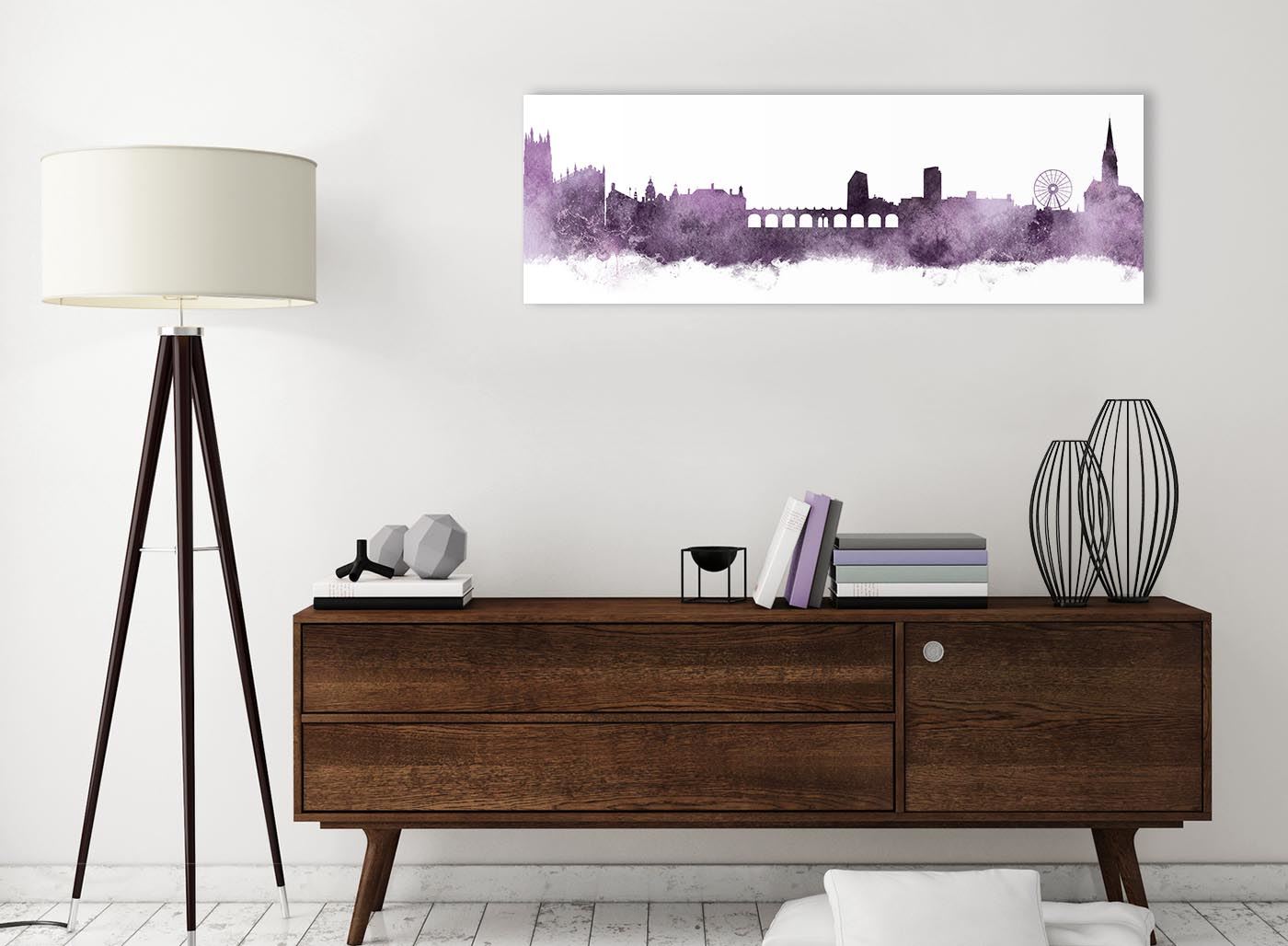 Sheffield Skyline Canvas Wall Art Print - 17 Colours Available - 94cm wide - Picture 68 of 86