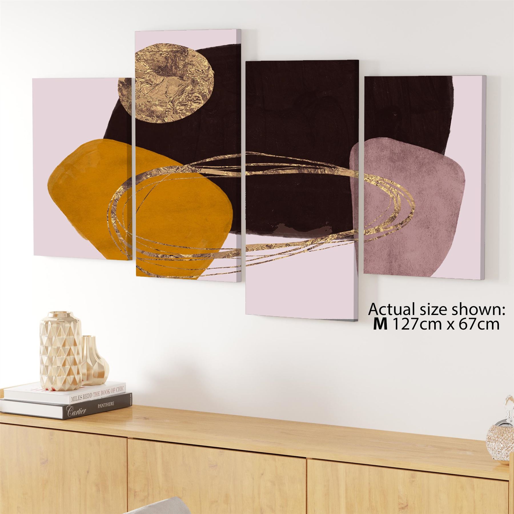 Abstract Pink Brown Graphic Framed Art Prints - Picture 44 of 54