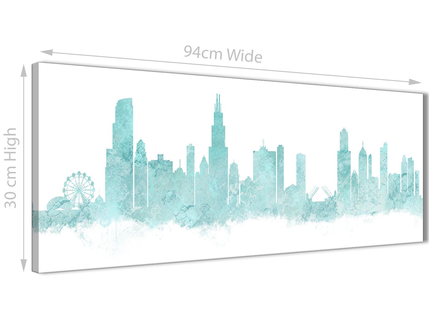 Chicago Skyline Leinwand Wandbild Kunstdruck - 17 Farben verfügbar - 94 cm breit - Bild 32 von 101