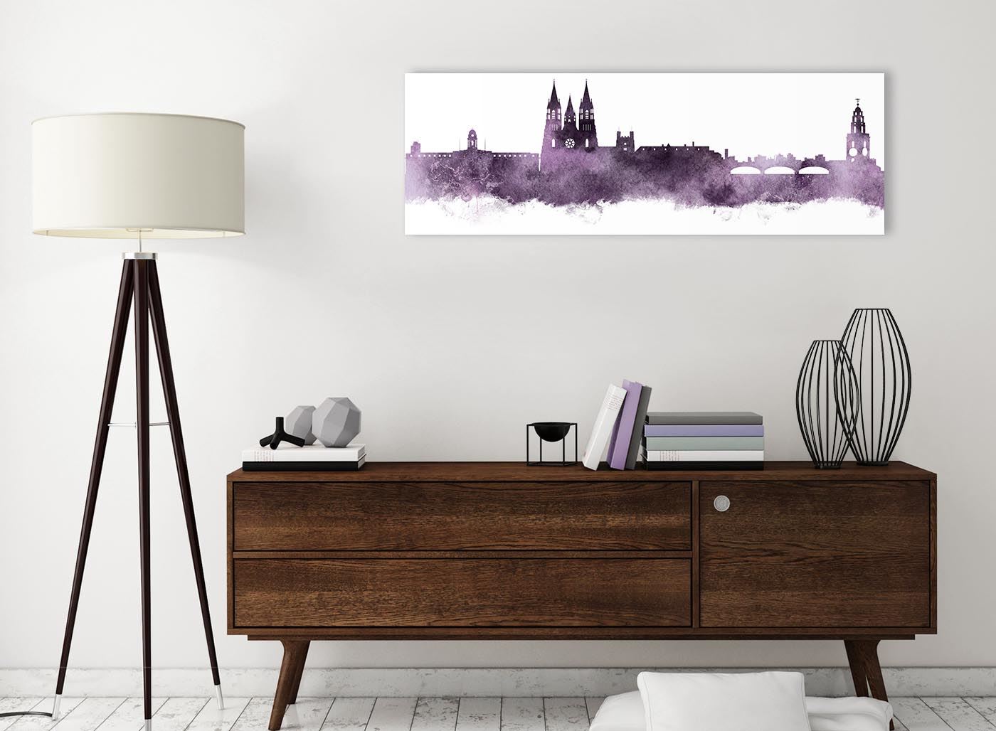 Cork Skyline Canvas Wall Art Print - 17 Colours Available - 94cm wide - Picture 69 of 86