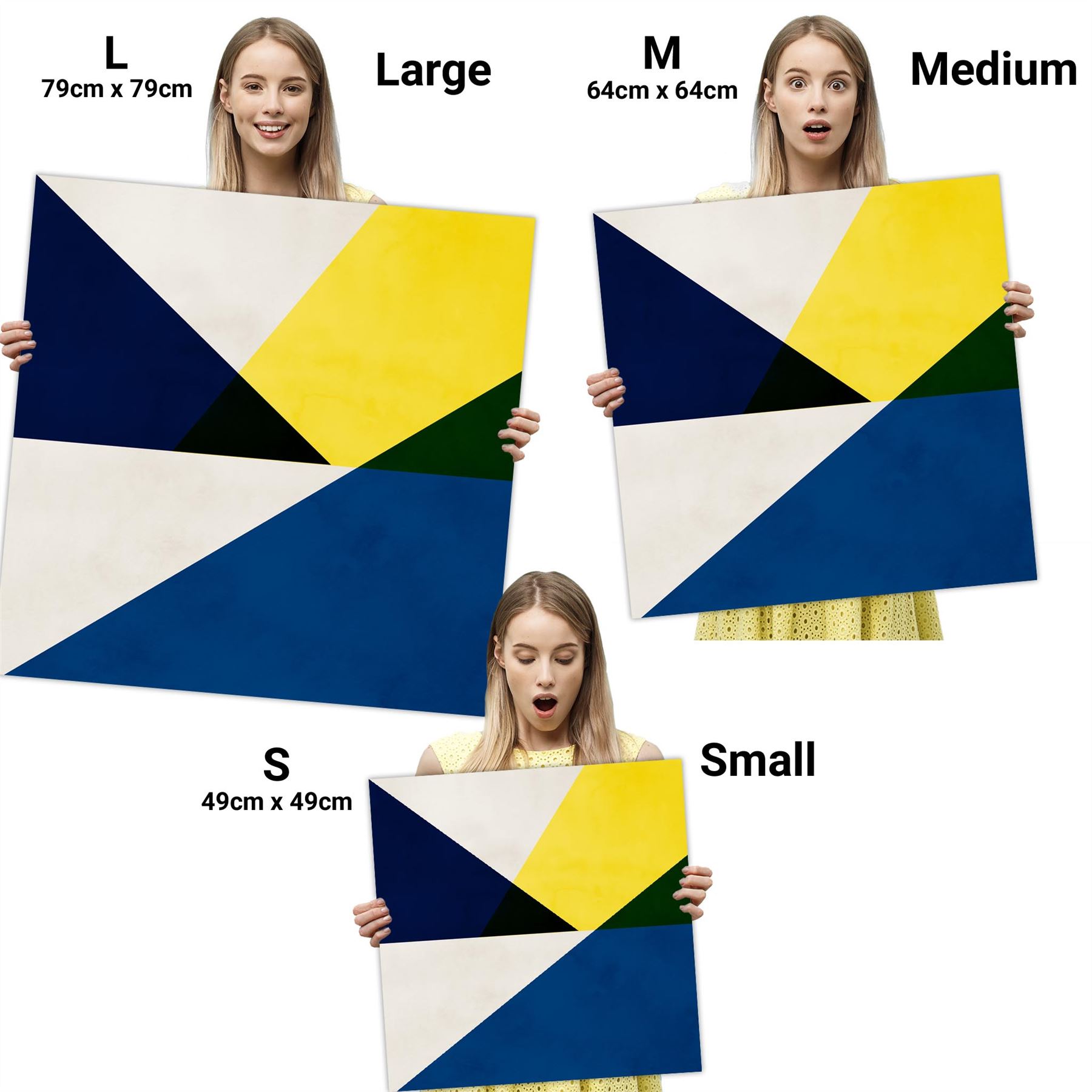 Abstrakte gelb blau Kunstwerk Leinwand Kunst Bilder - Bild 12 von 55