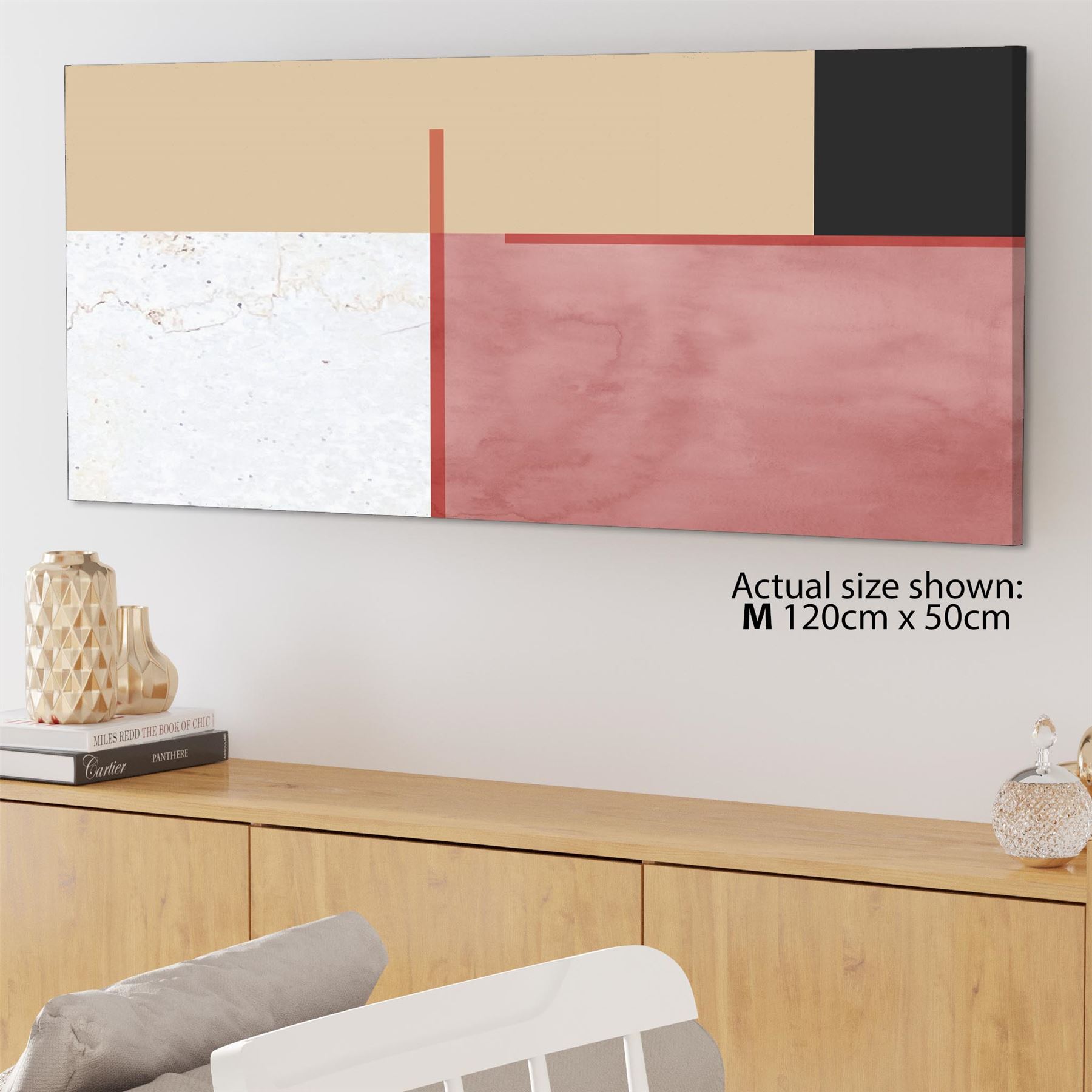 Abstract Blush Pink Black Watercolour Canvas Art Prints - Picture 33 of 55