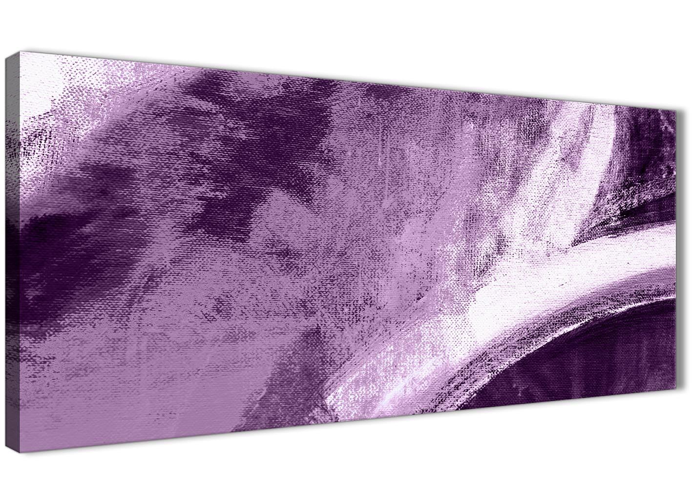 Aubergine Plum and White - Abstract Canvas Wall Art Painting - Picture 2 of 32