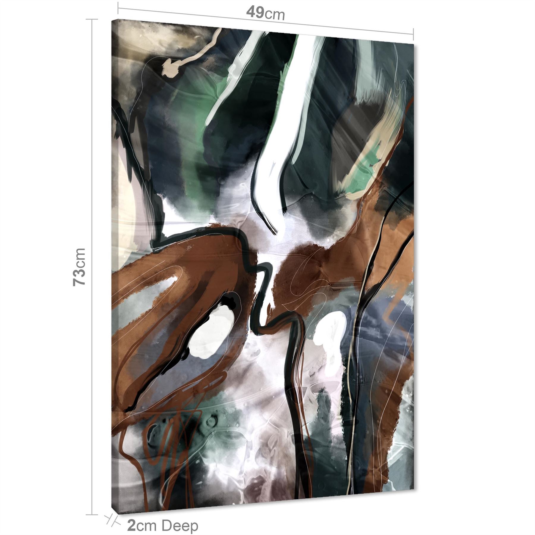 Abstract Brown Green Graphic Framed Art Prints - Picture 17 of 55