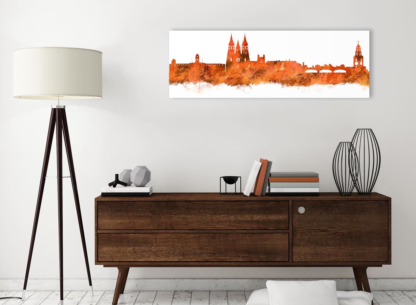Cork Skyline Canvas Wall Art Print - 17 Colours Available - 94cm wide - Picture 19 of 86