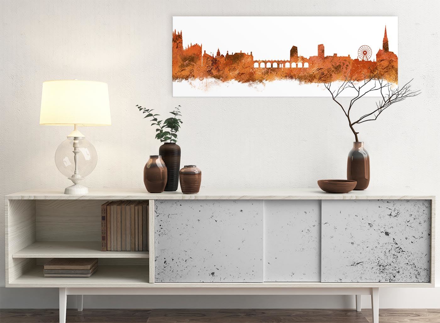 Sheffield Skyline Canvas Wall Art Print - 17 Colours Available - 94cm wide - Picture 20 of 86