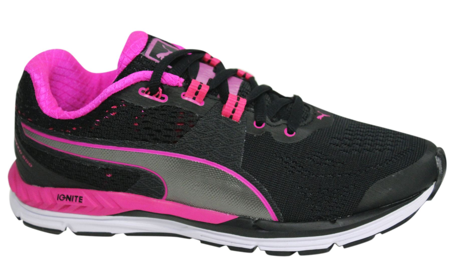PUMA SPEED 600 IGNITE con lacci nero rosa donna tessile FORMATORI 188789 07 M8 PUMA SPEED 600 IGNITE con lacci nero rosa donna tessile FORMATORI 188789 07 M8