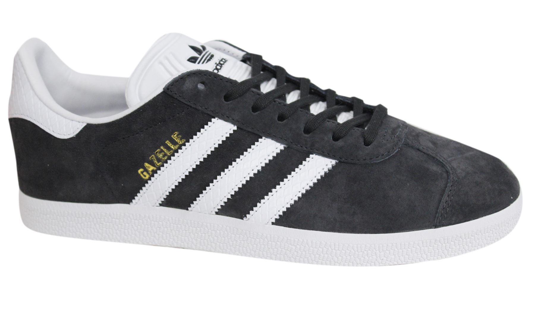 ADIDAS Originali GAZZELLA con lacci grigio scuro pelle ADIDAS Originali GAZZELLA con lacci grigio scuro pelle